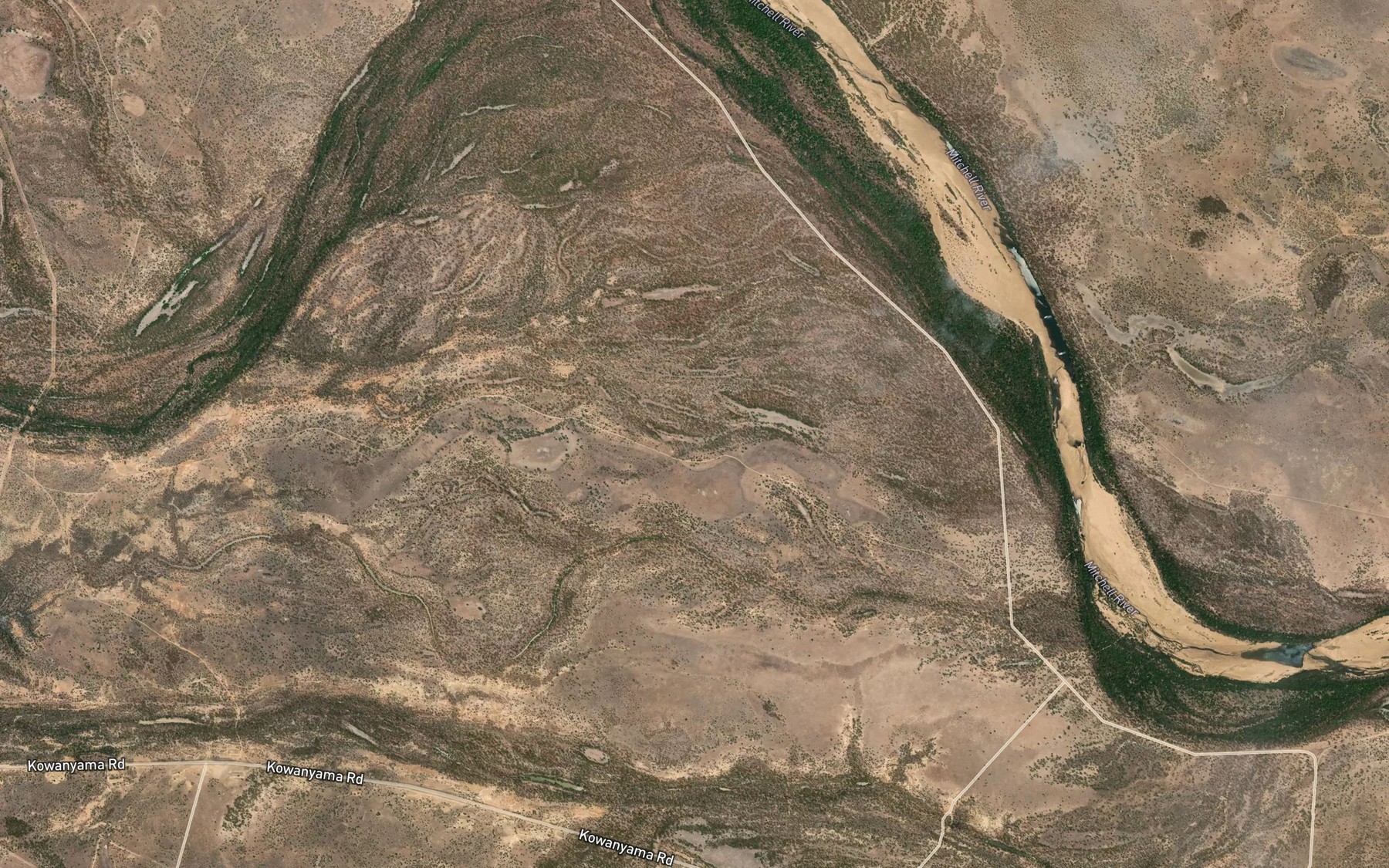 Satellite map of the Leichhardt Creek