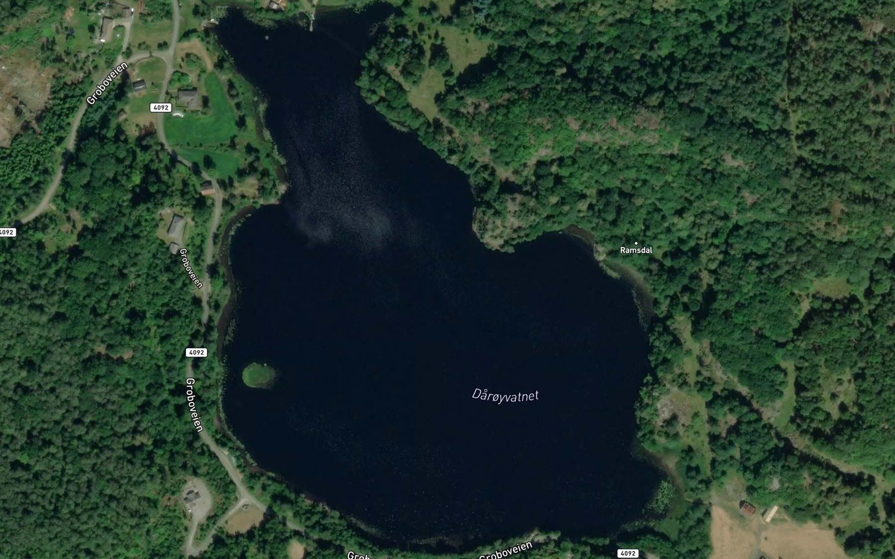 Satellite map of the Daroyvatnet