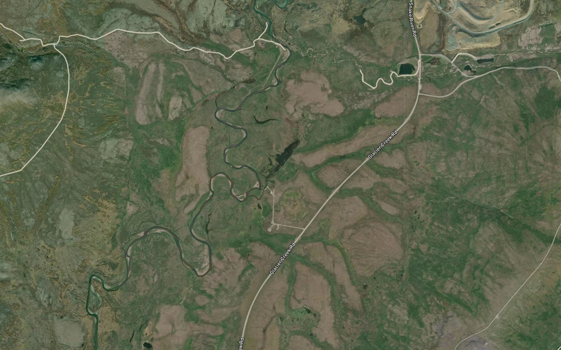 Satellite map of the Mountain Creek