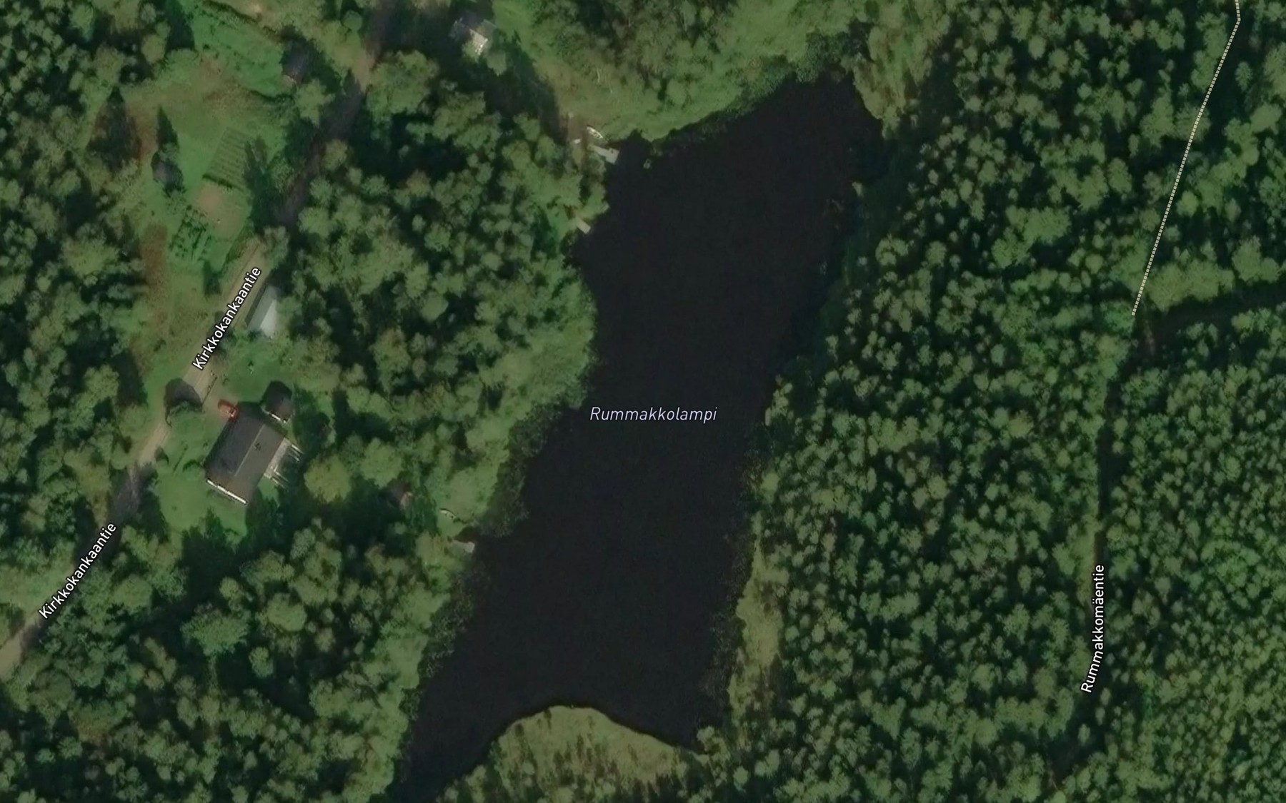 Satellite map of the Rummakkolampi
