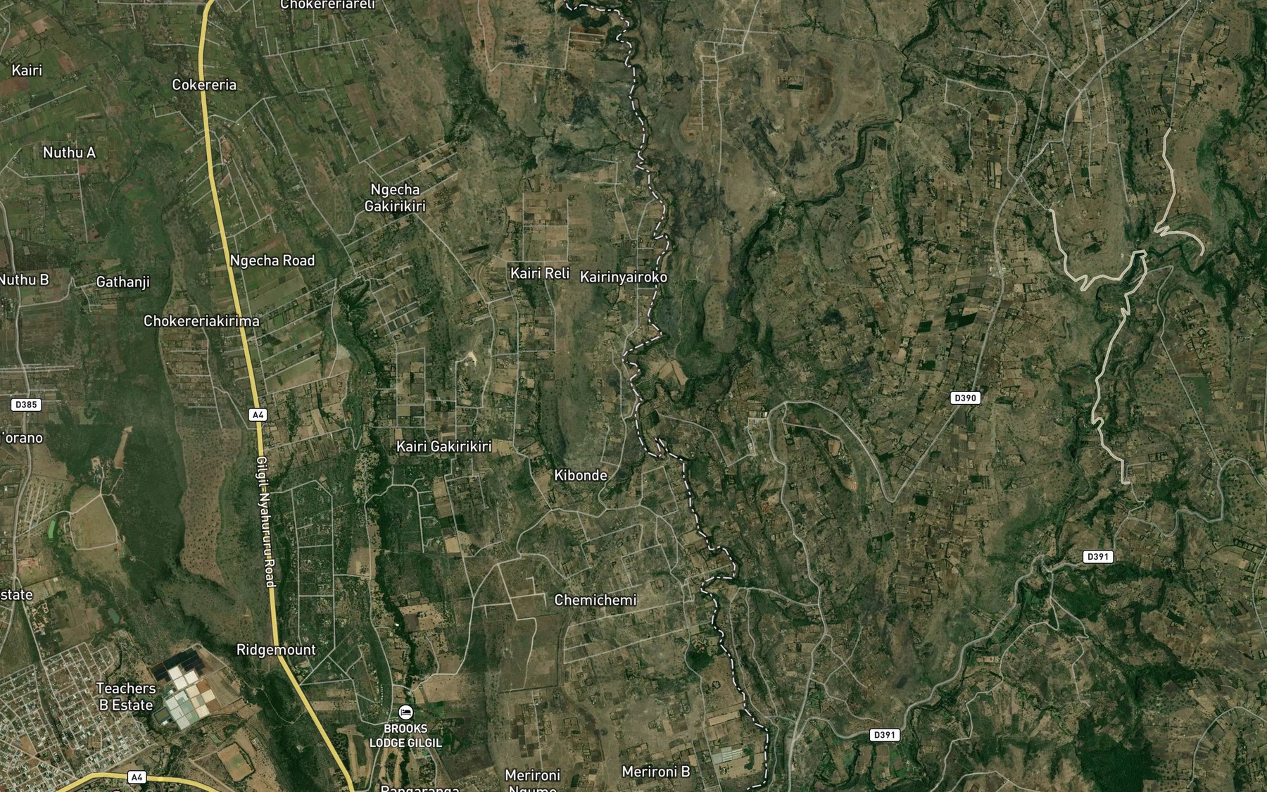 Satellite map of the Nyairoko