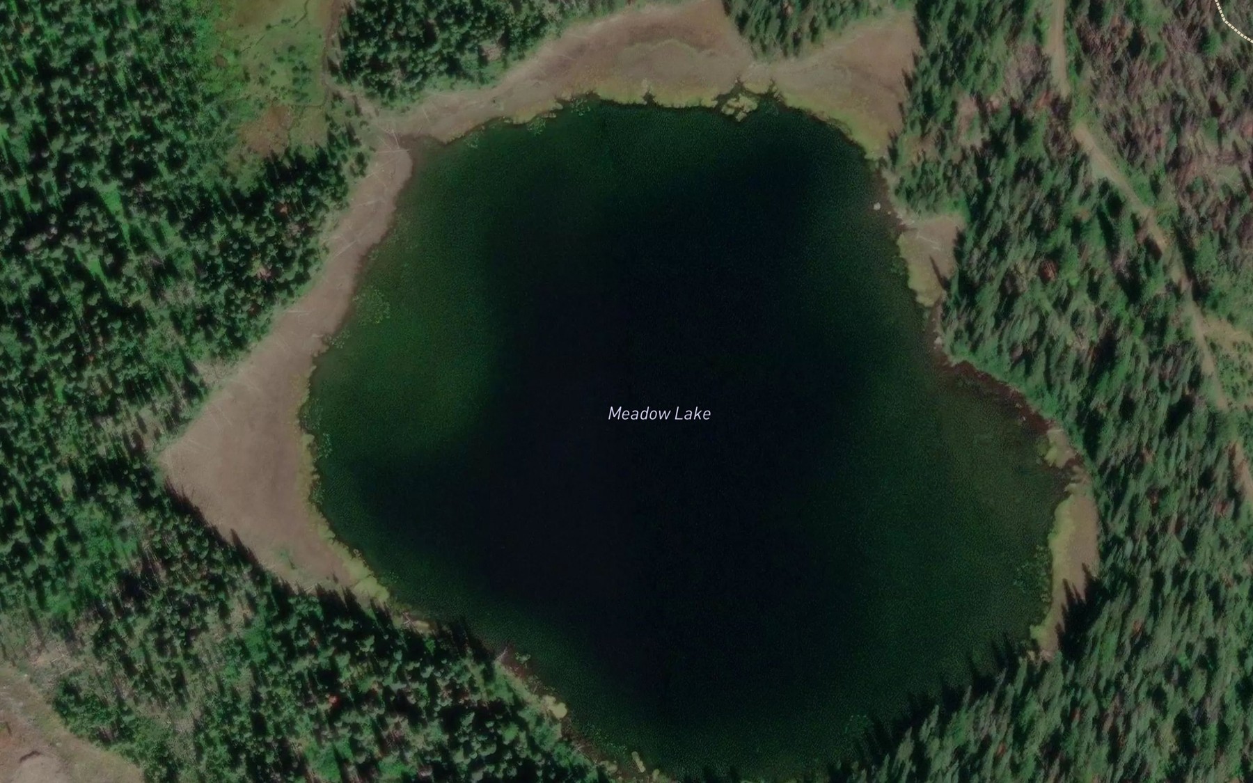 Satellite map of the Meadow Lake