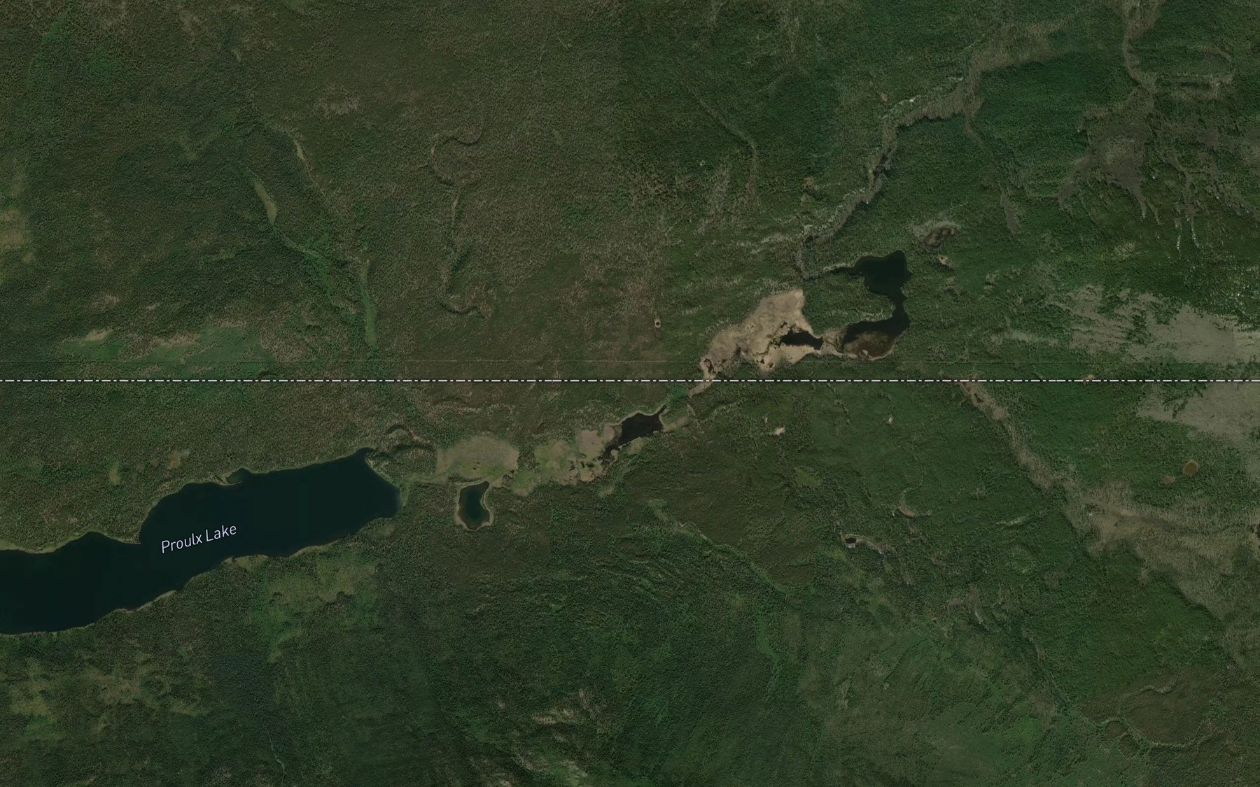 Satellite map of the Grouse Creek