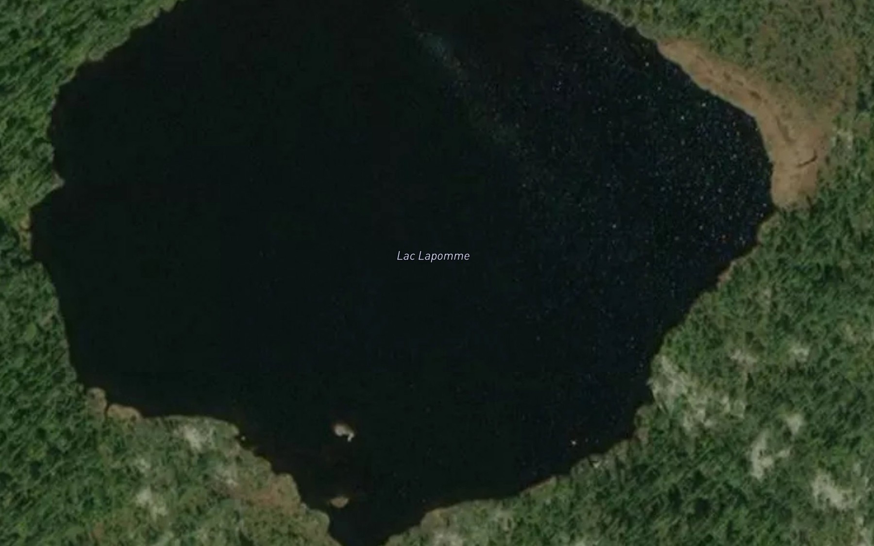 Satellite map of the Lac Lapomme