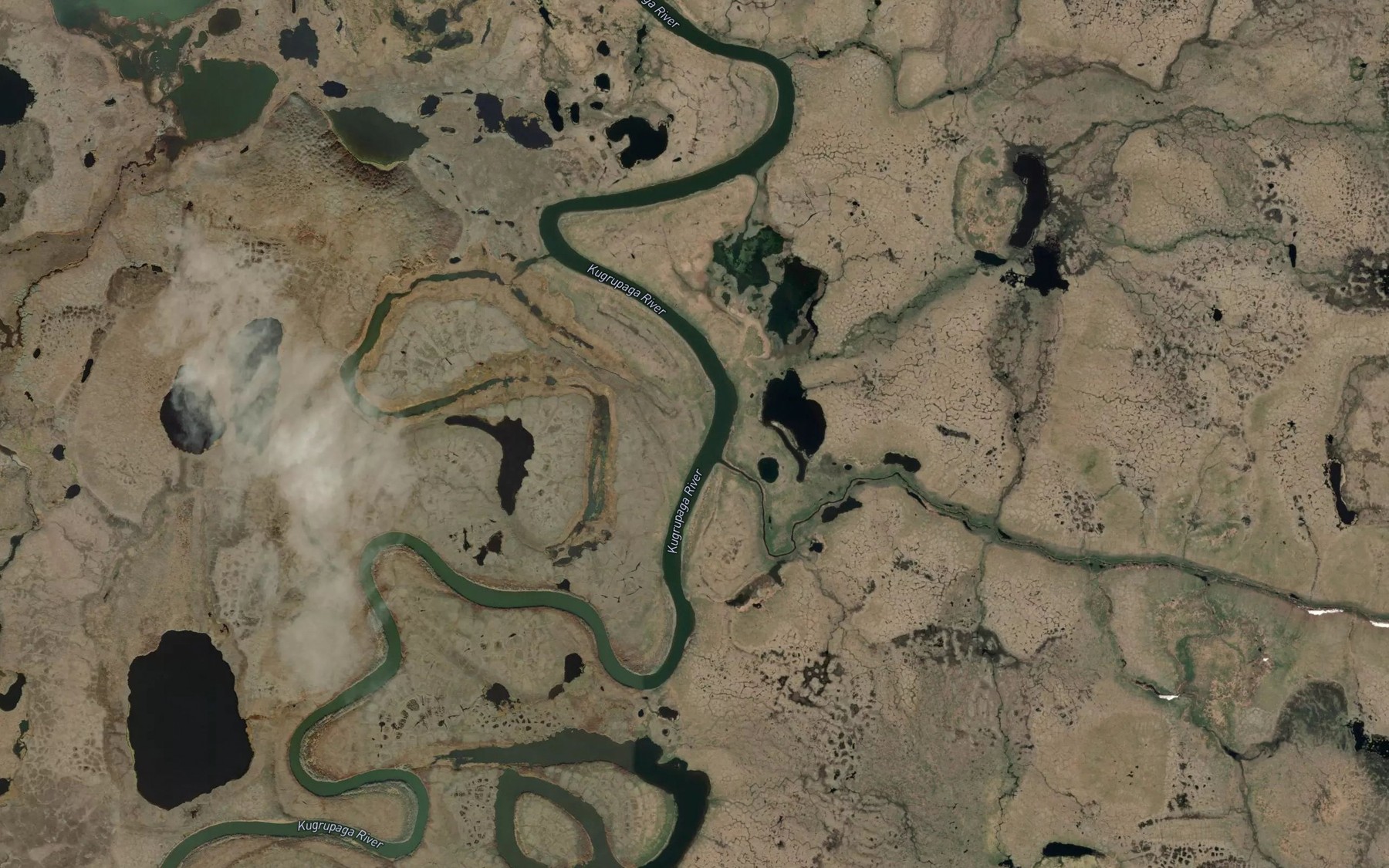 Satellite map of the California Creek