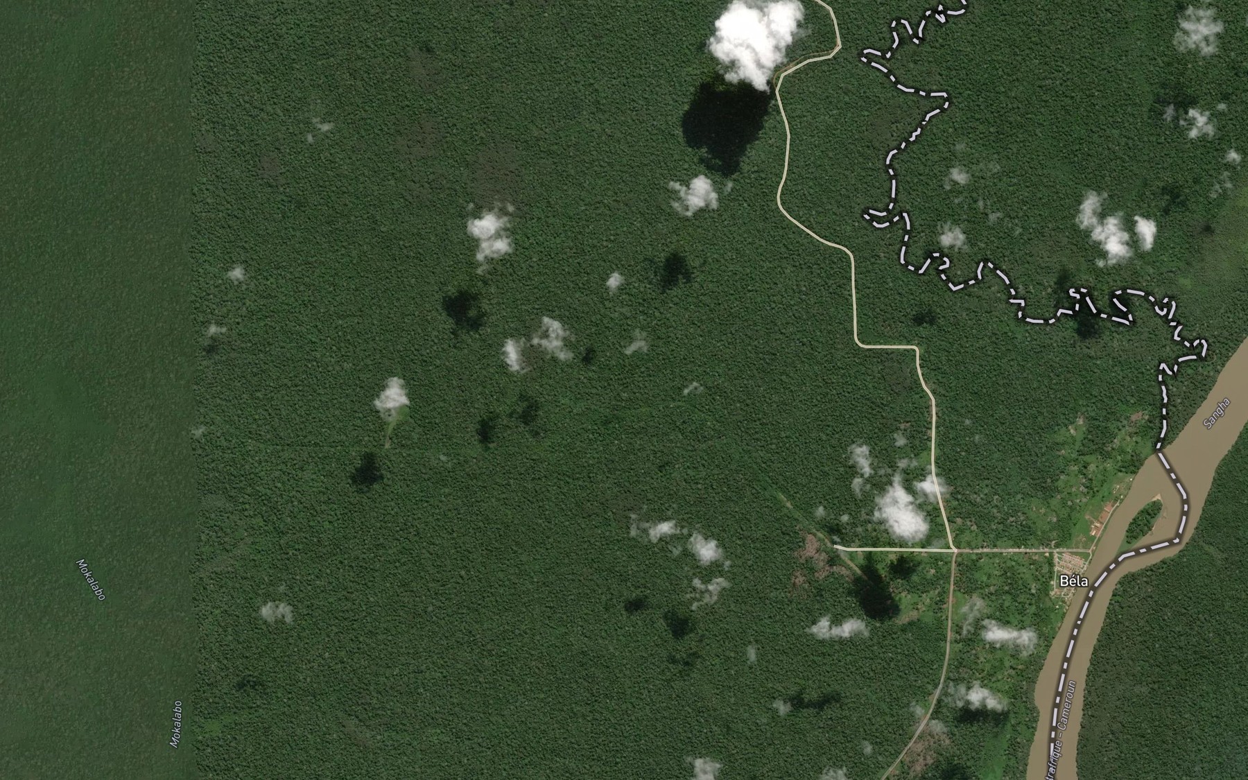 Satellite map of the Malandi