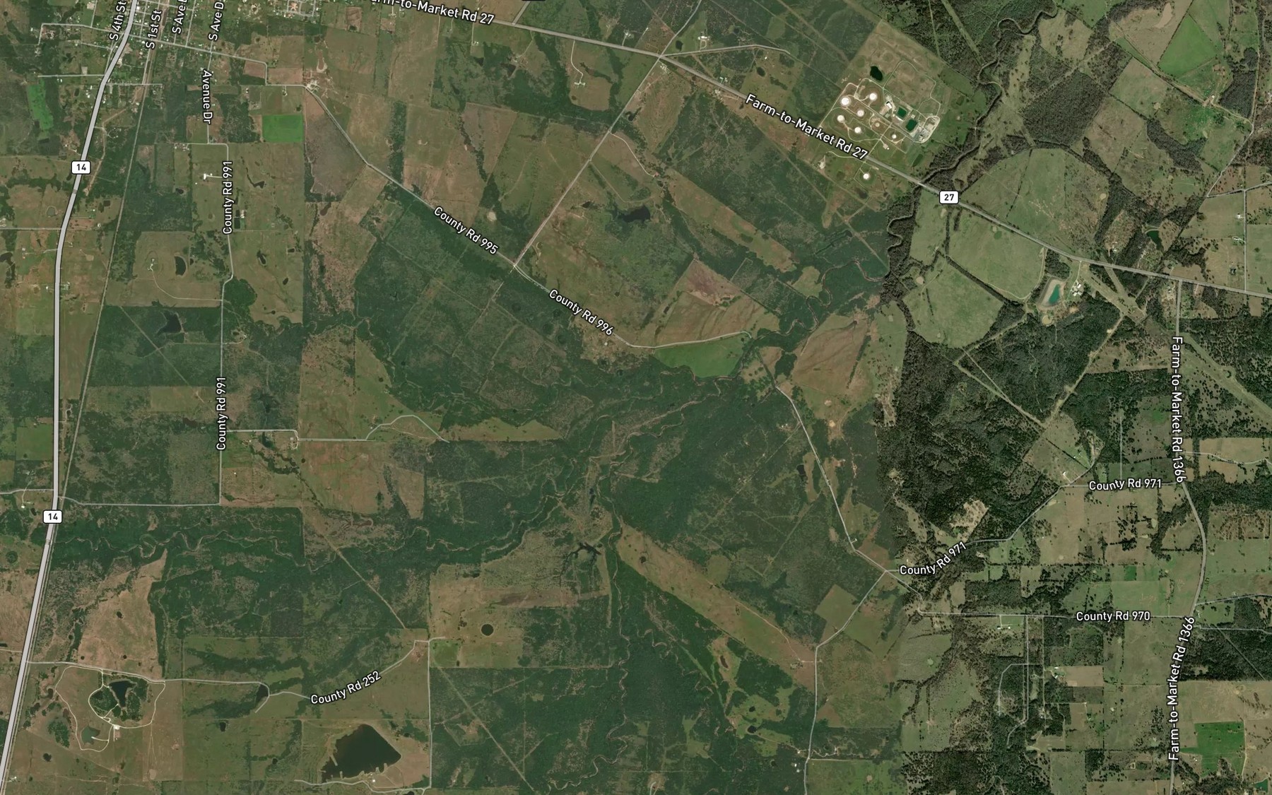 Satellite map of the Wolf Creek