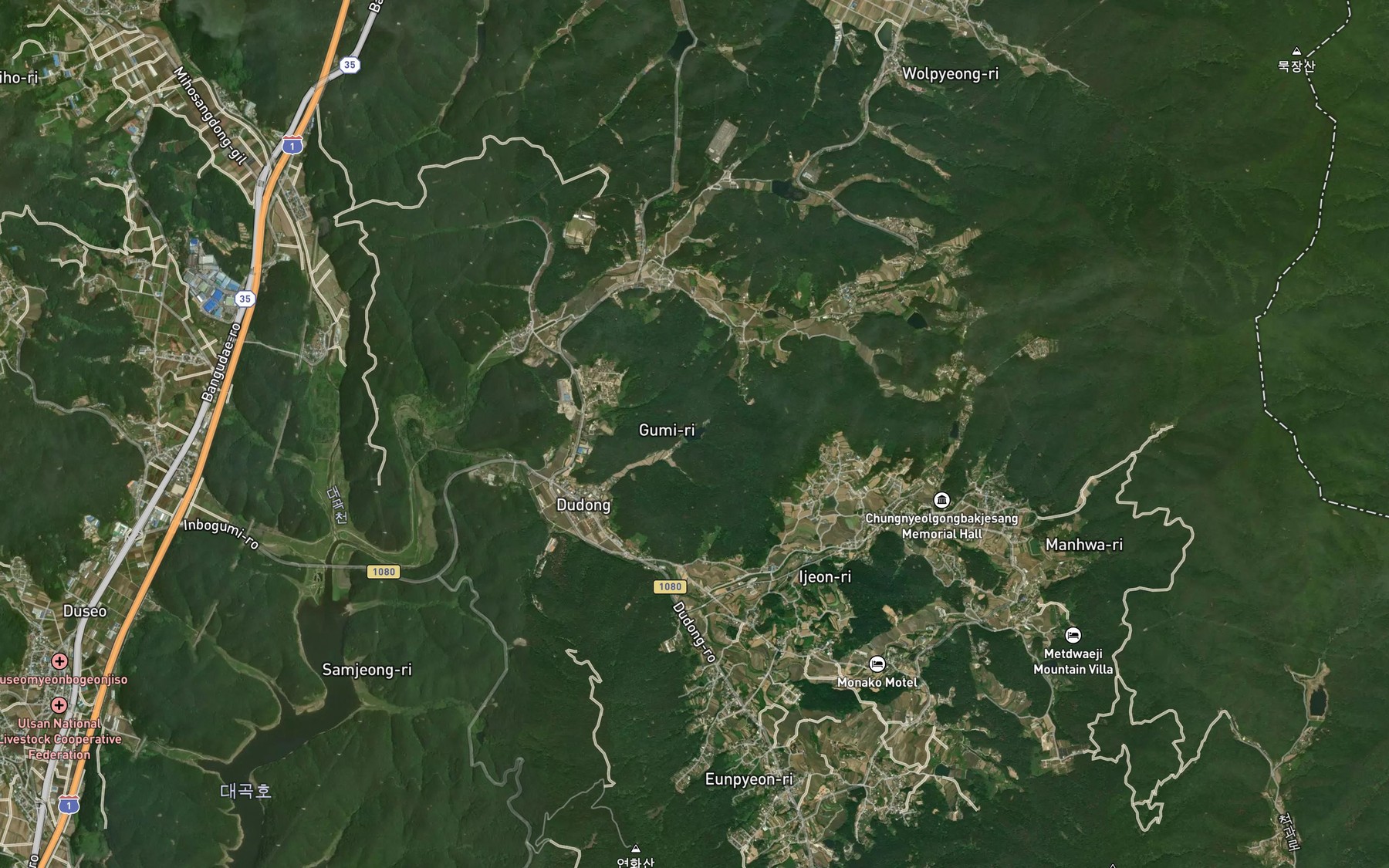 Satellite map of the Angolsoryuji