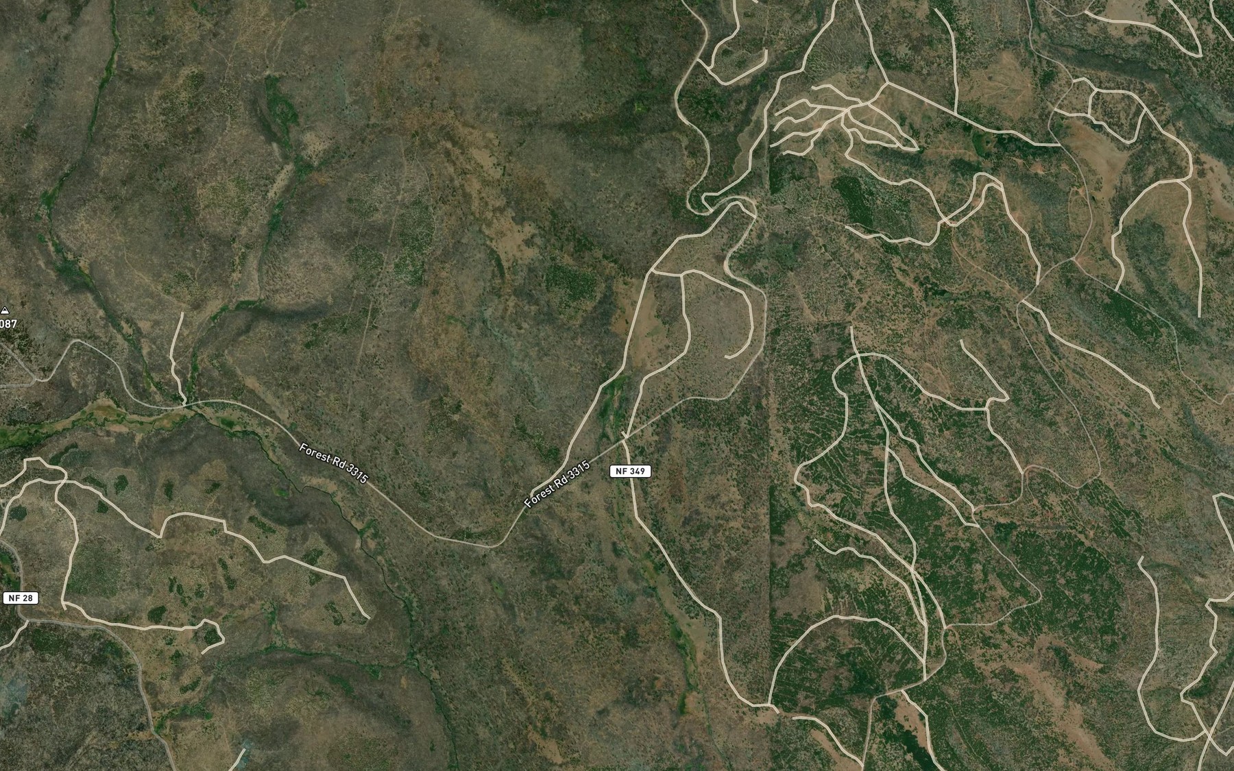 Satellite map of the Coffeepot Spring