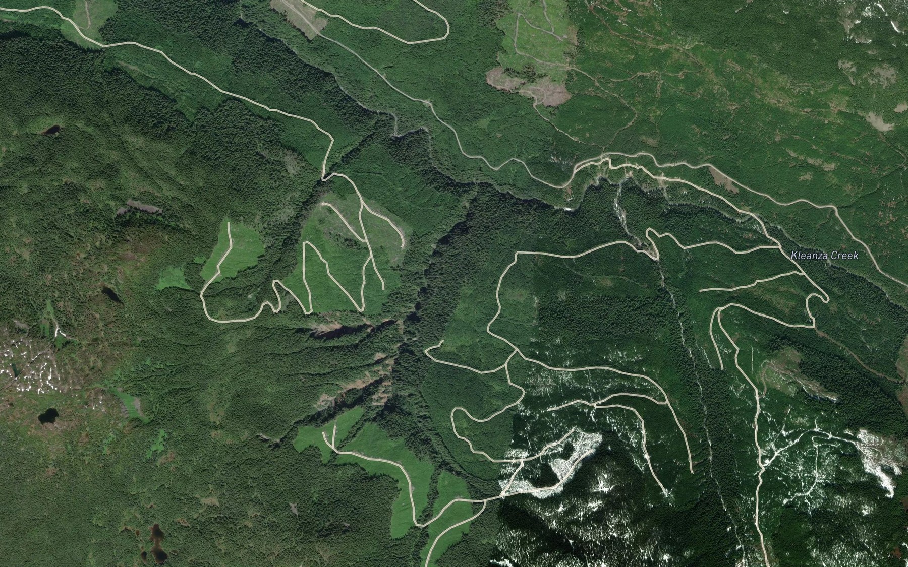 Satellite map of the Kendal Creek