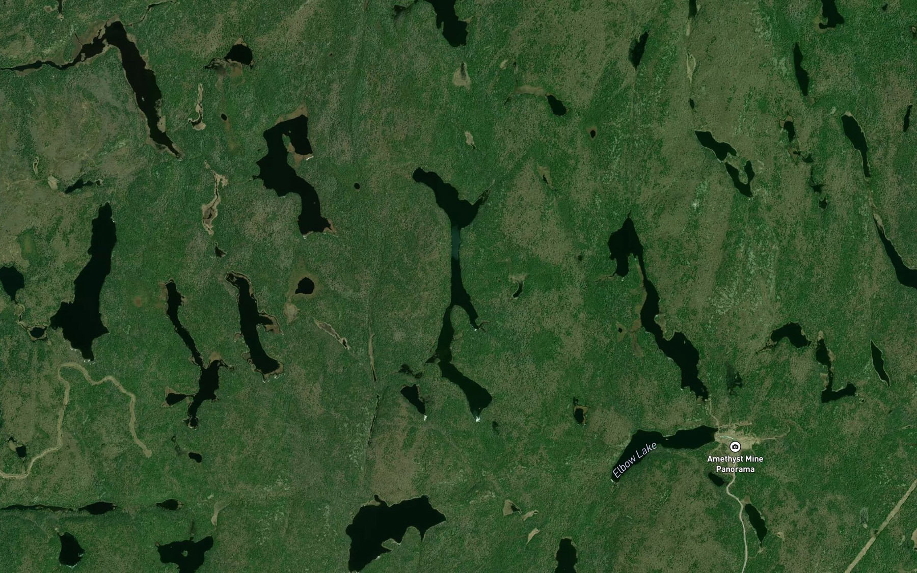 Satellite map of the Bisect Lake