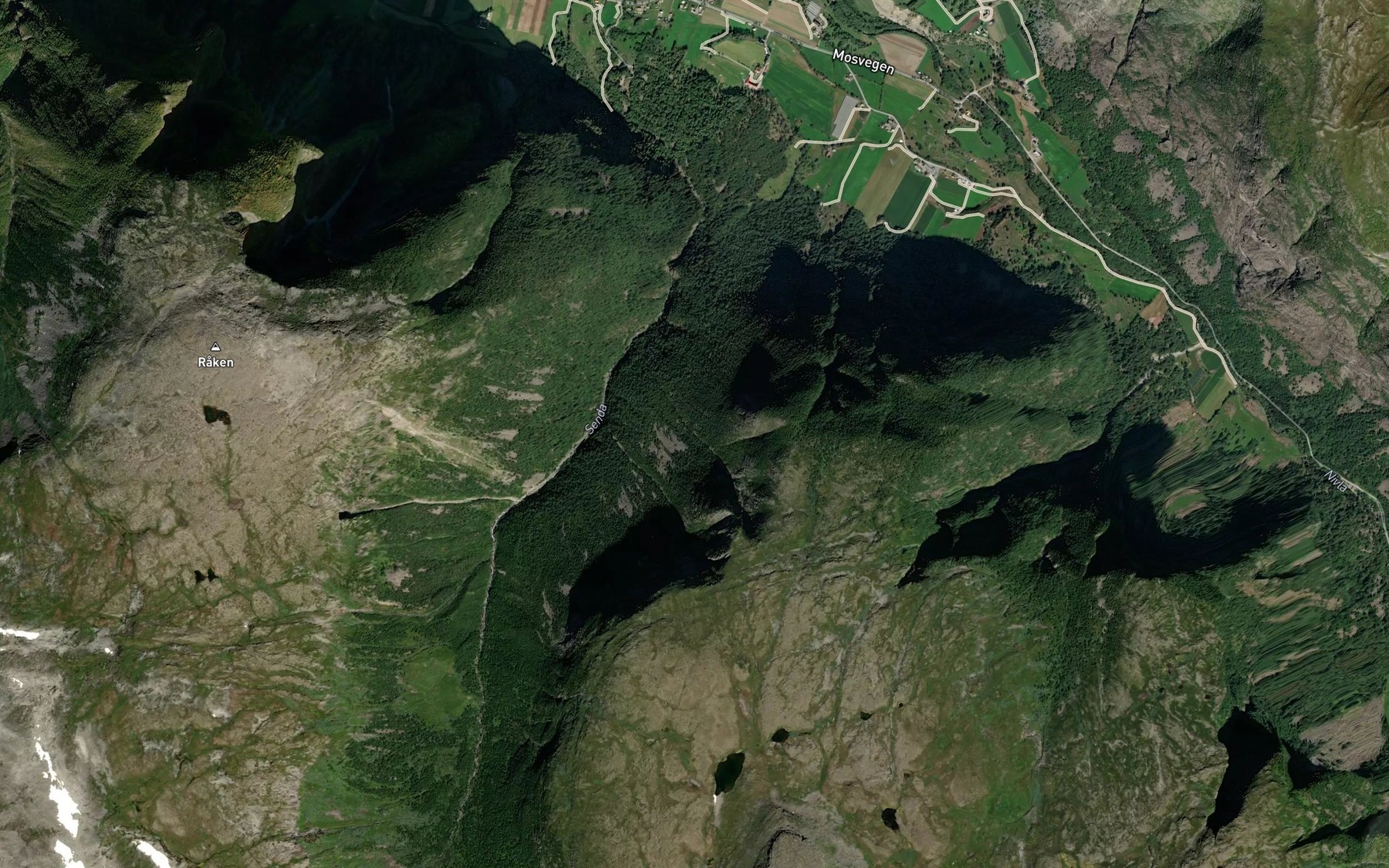Satellite map of the Kjellargrovi