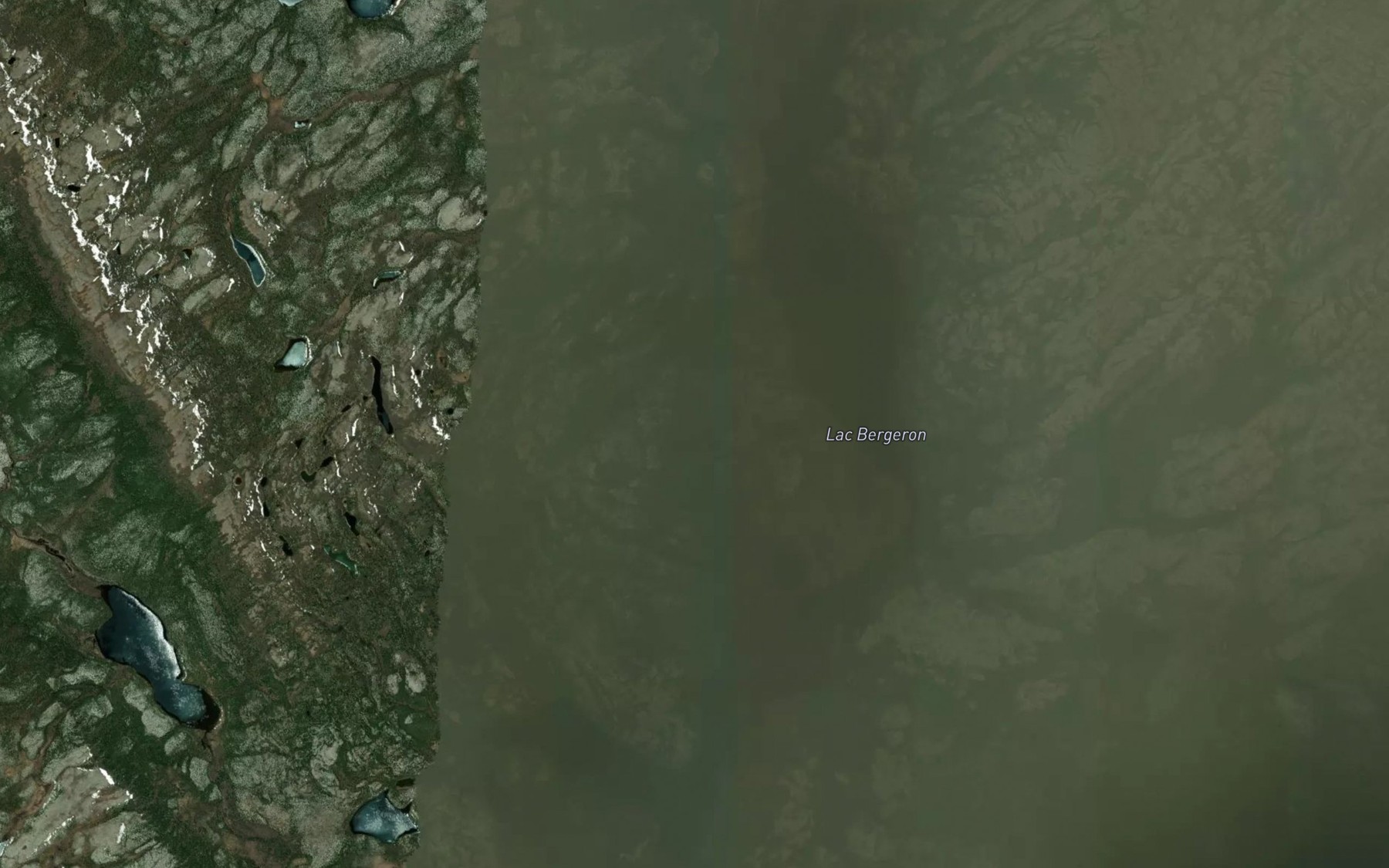 Satellite map of the Lac Bergeron