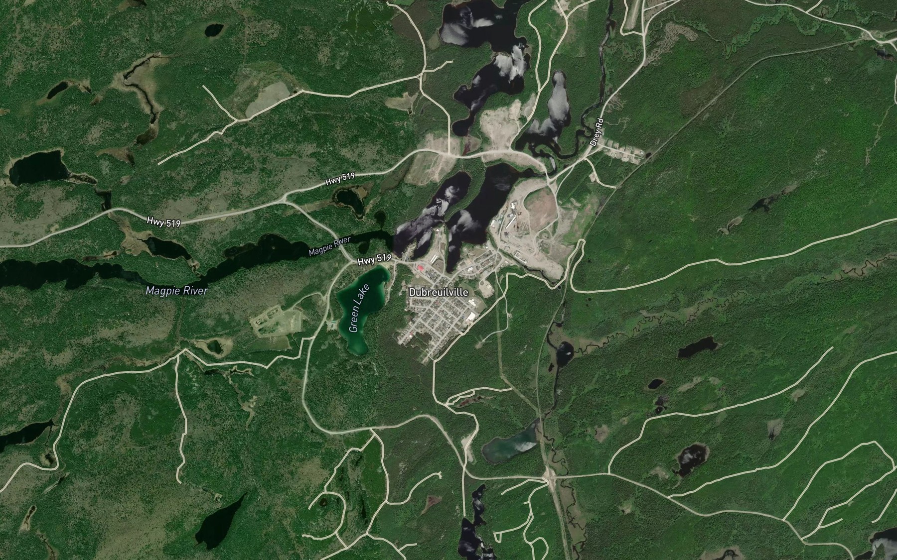 Satellite map of the Herman Creek
