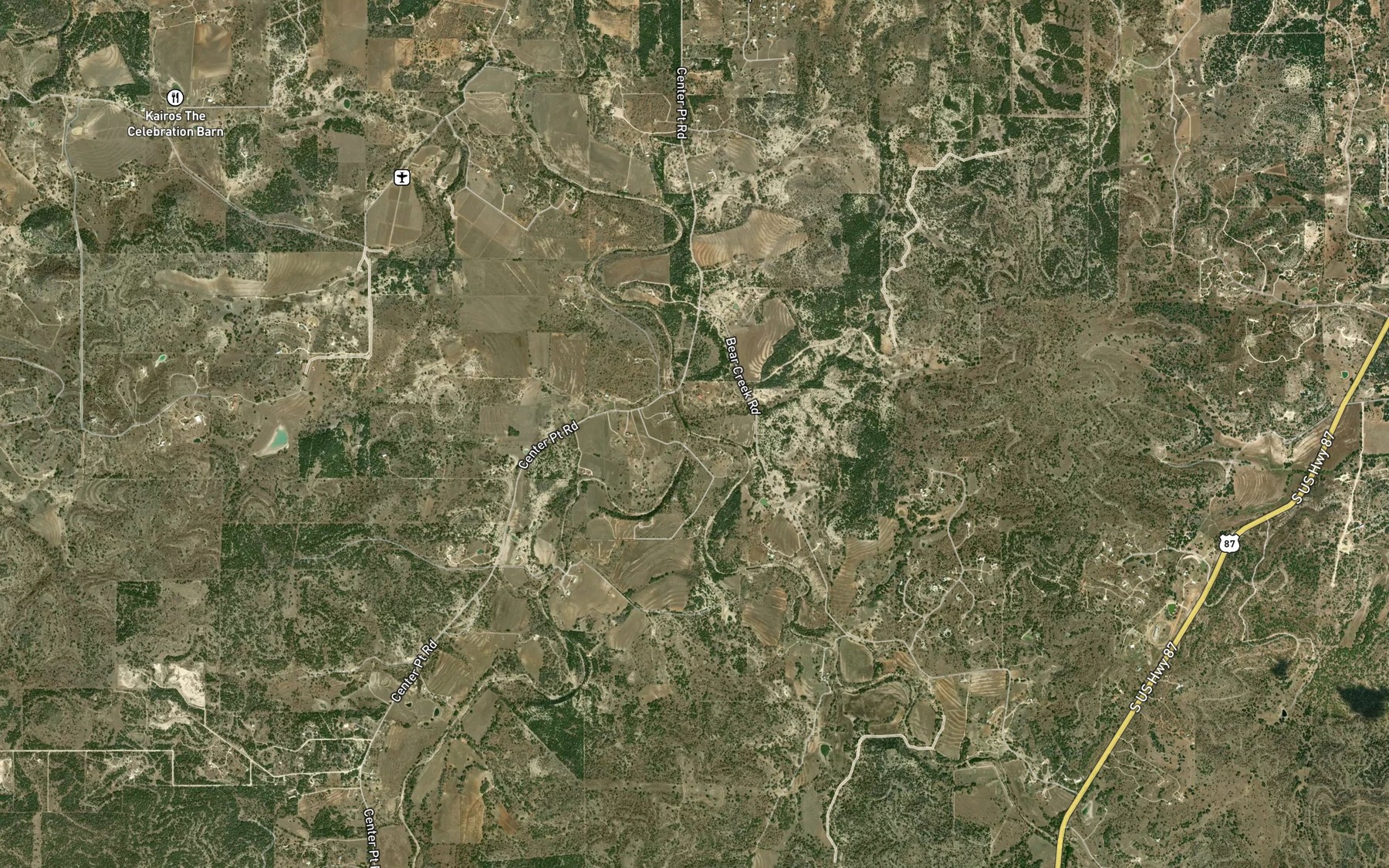 Satellite map of the Left Bear Creek