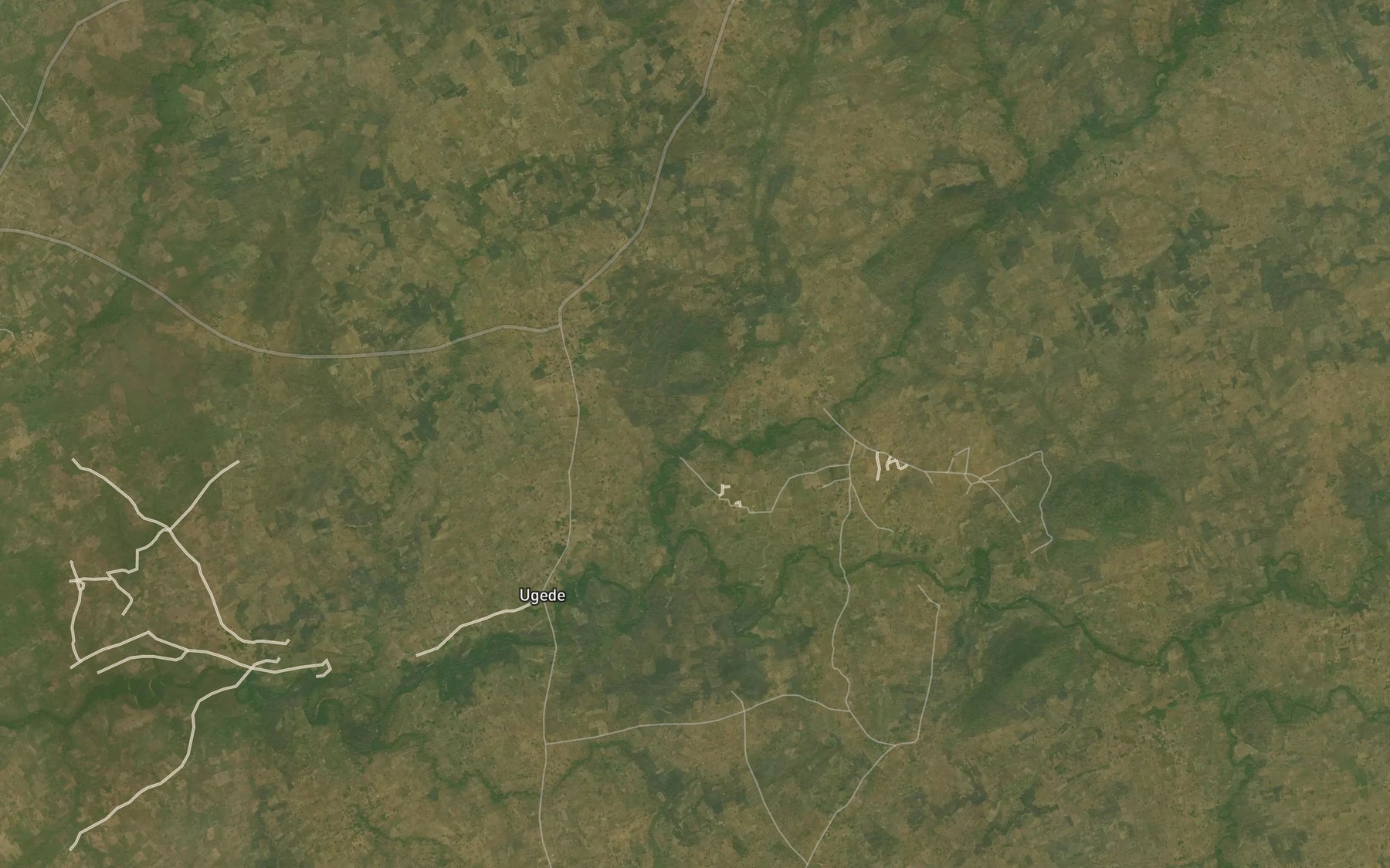 Satellite map of the River Uwebende