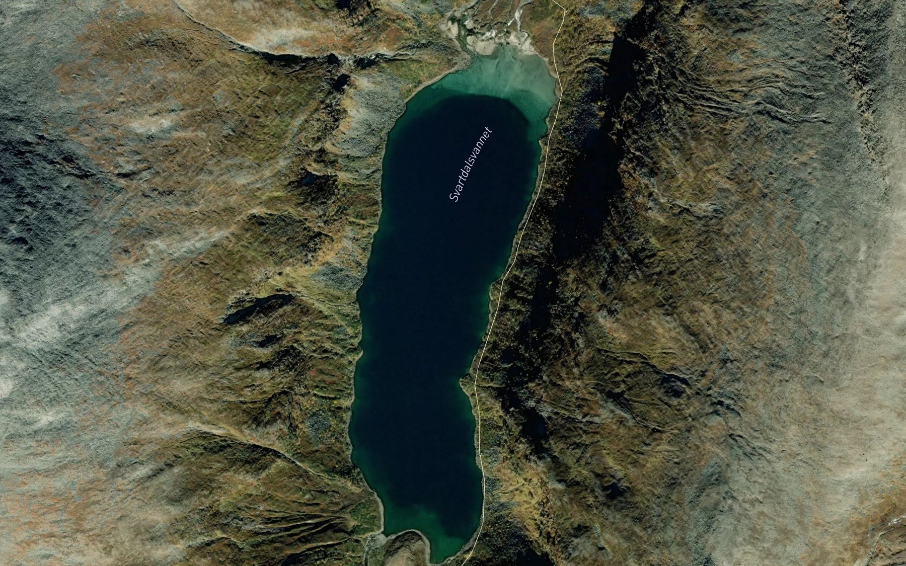 Satellite map of the Svartdalsvatnet