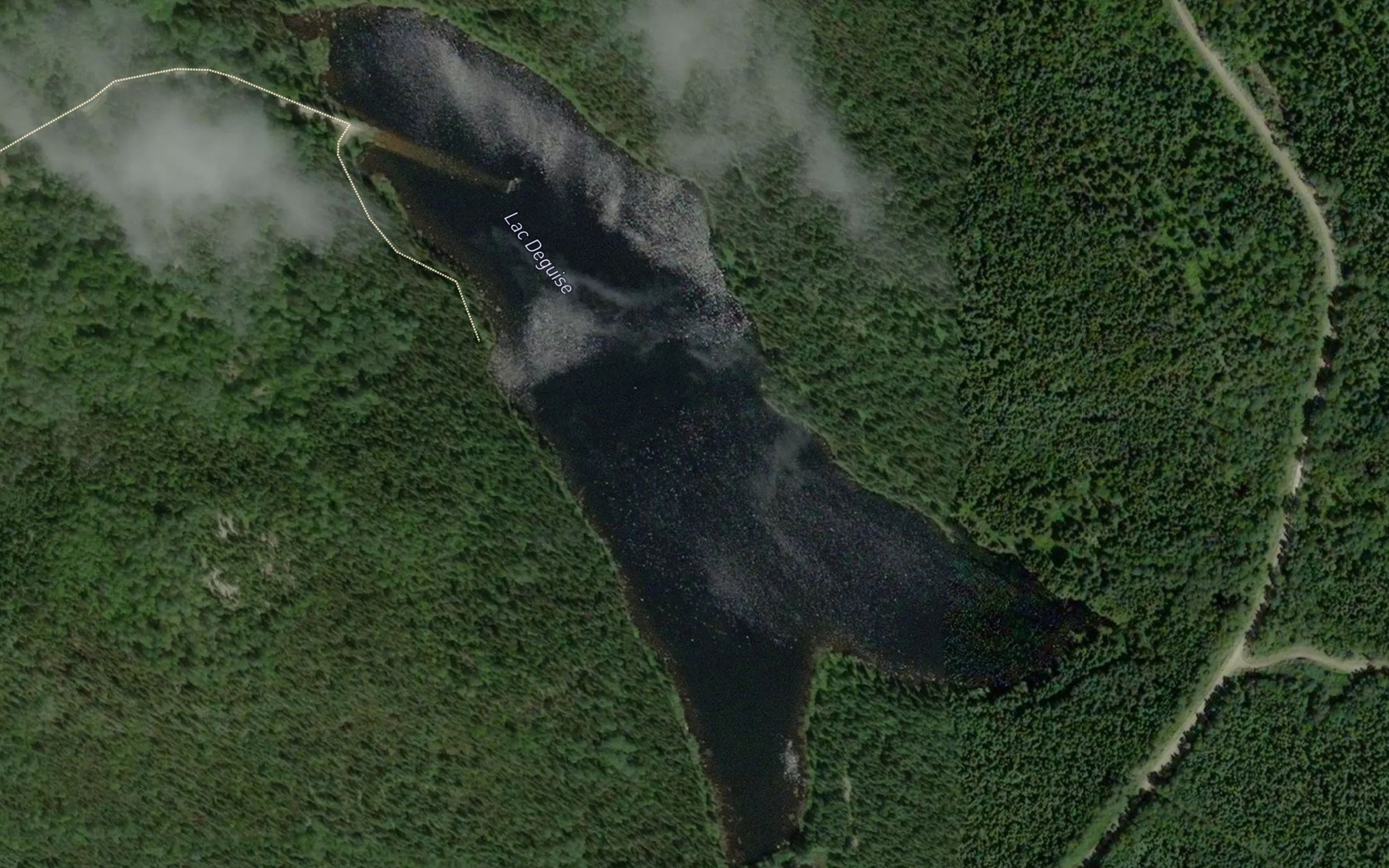 Satellite map of the Lac Deguise