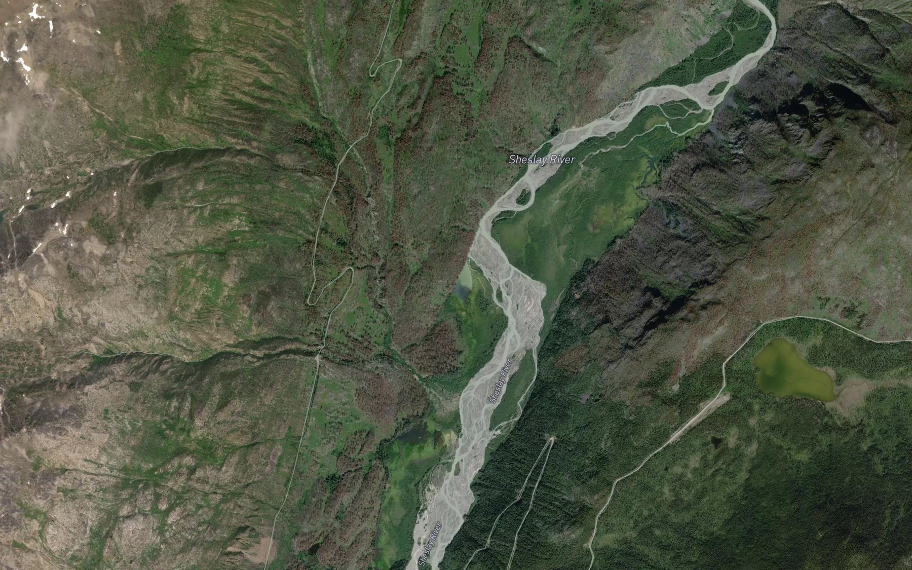 Satellite map of the Shearer Creek