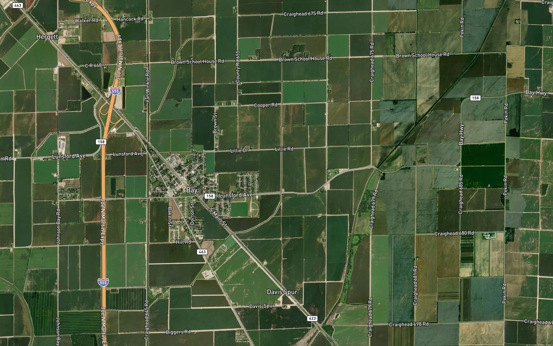 Satellite map of the Ditch Number 6