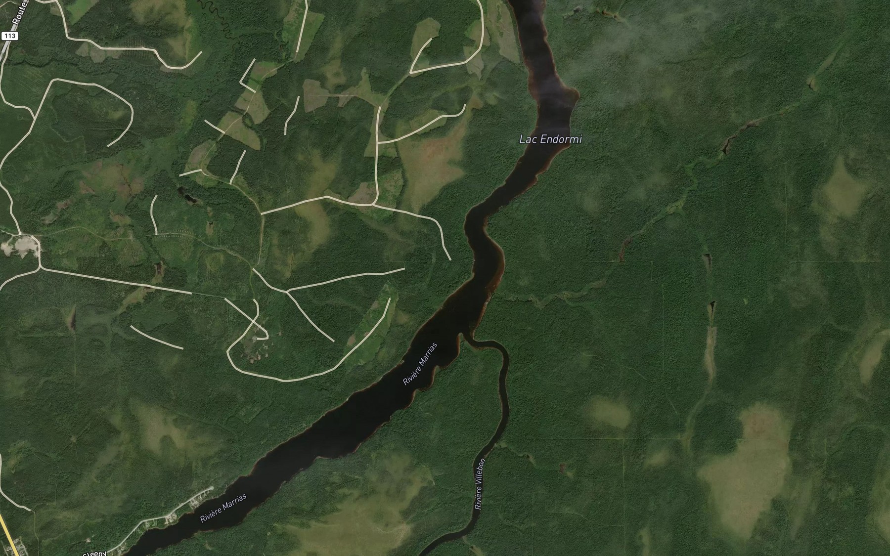 Satellite map of the Confluent Madawagamacik