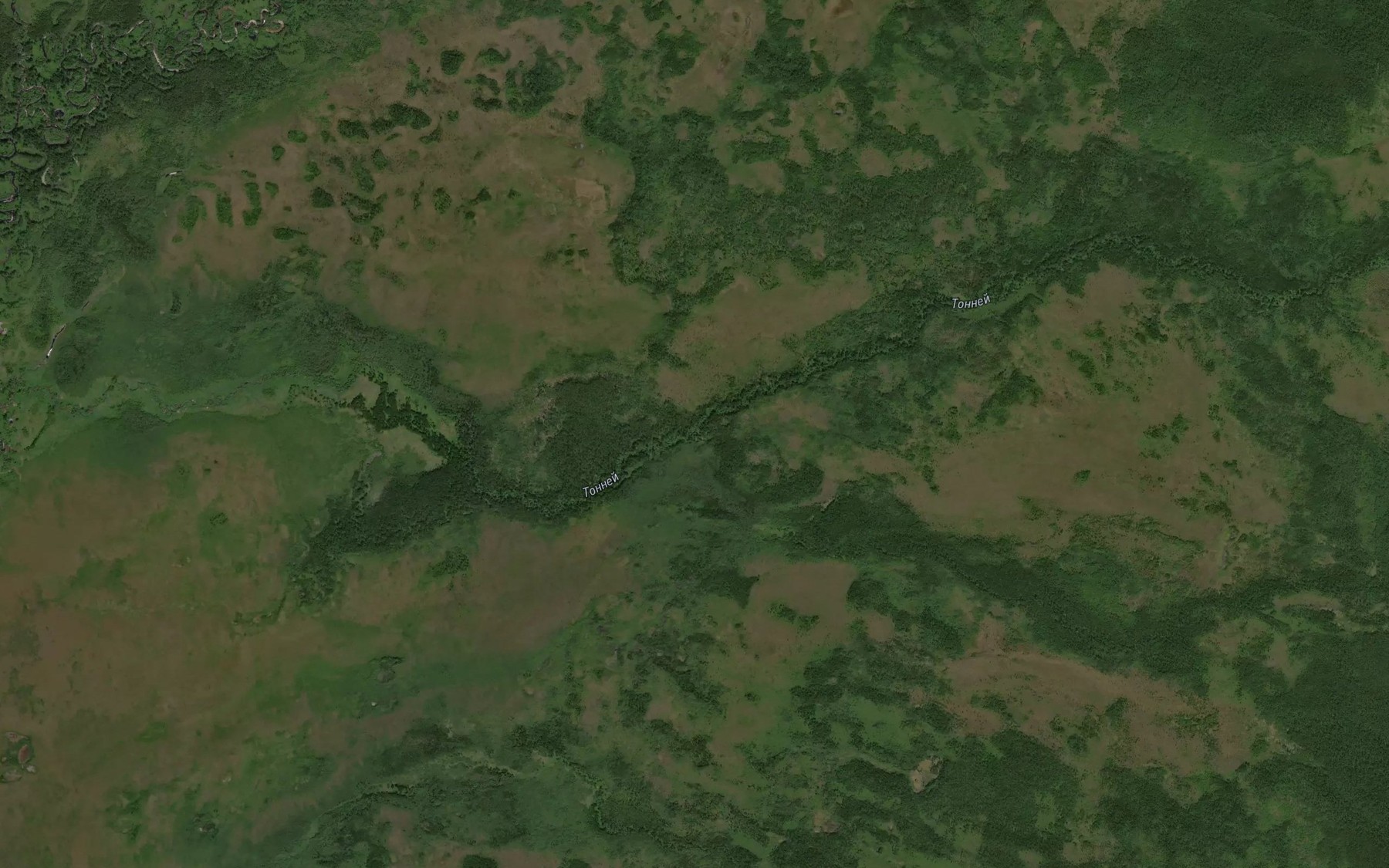 Satellite map of the Nezametnyy