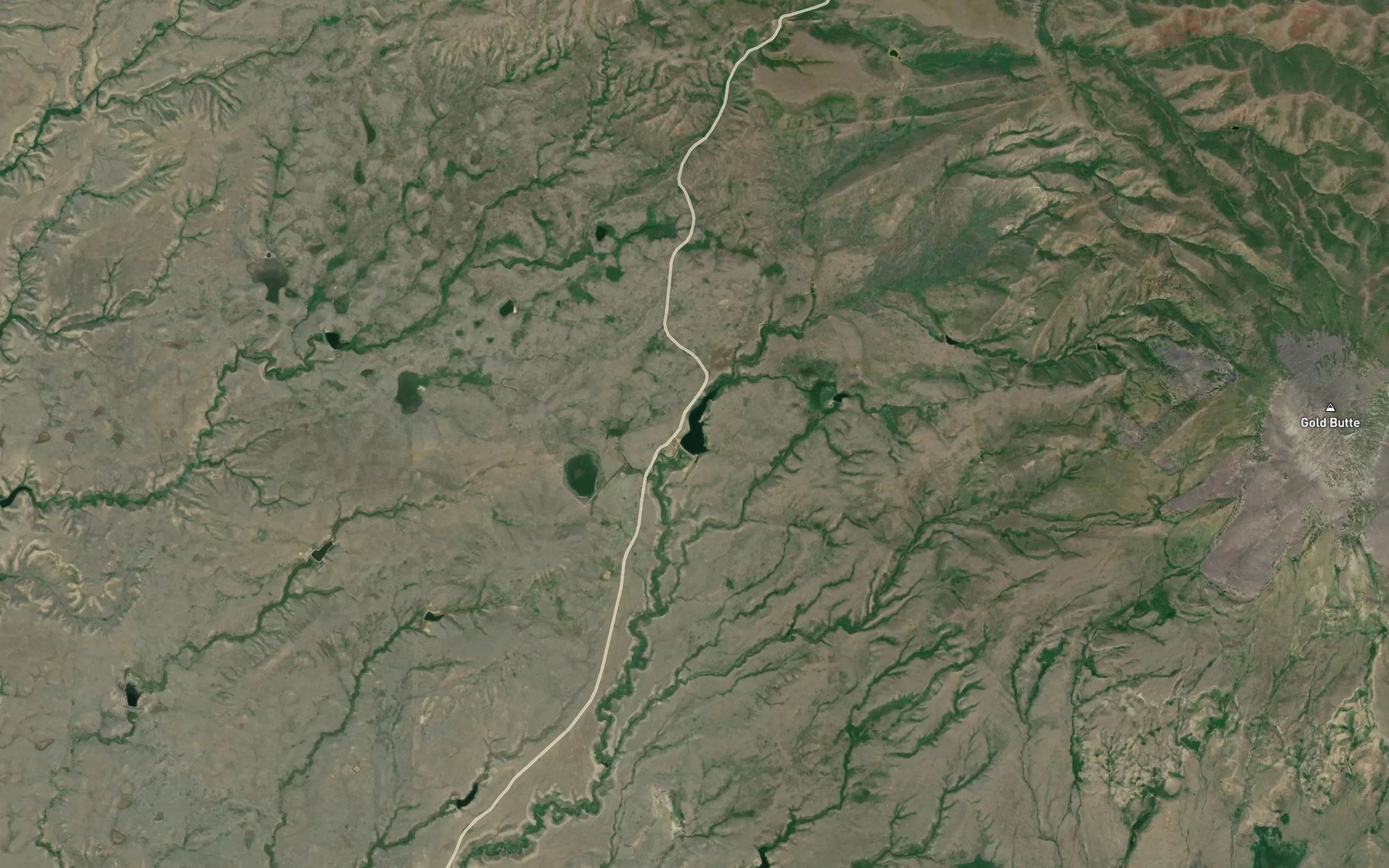 Satellite map of the Cameron Lake