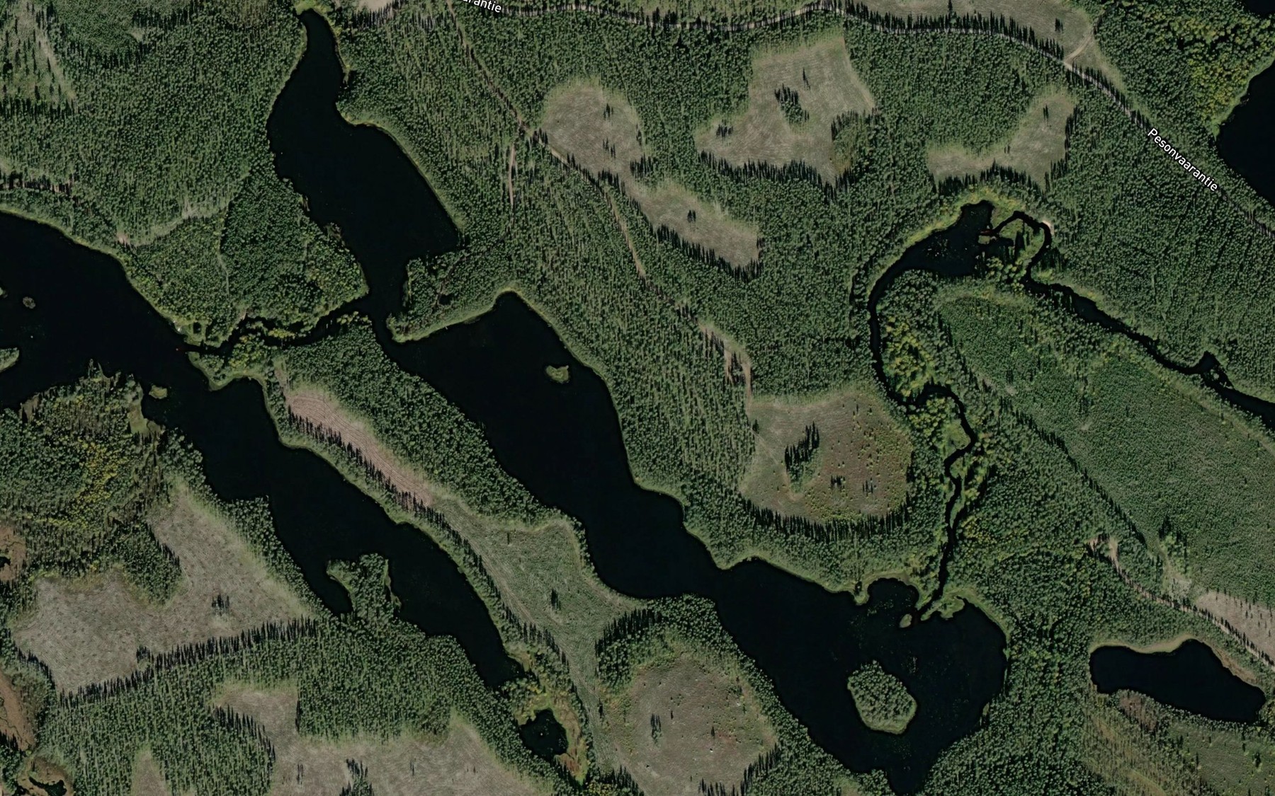 Satellite map of the Ylimmainen Haahnijarvi