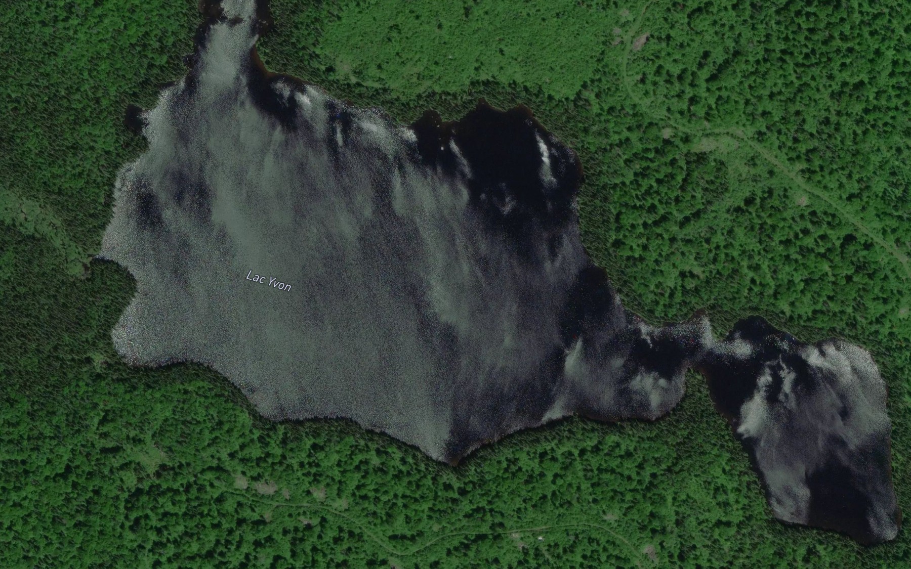 Satellite map of the Lac Yvon