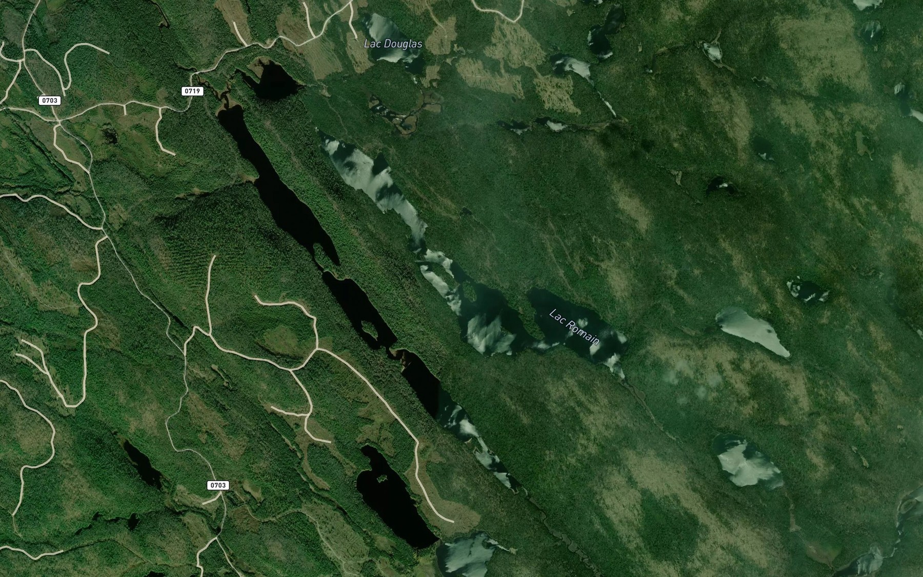 Satellite map of the Lac Romain
