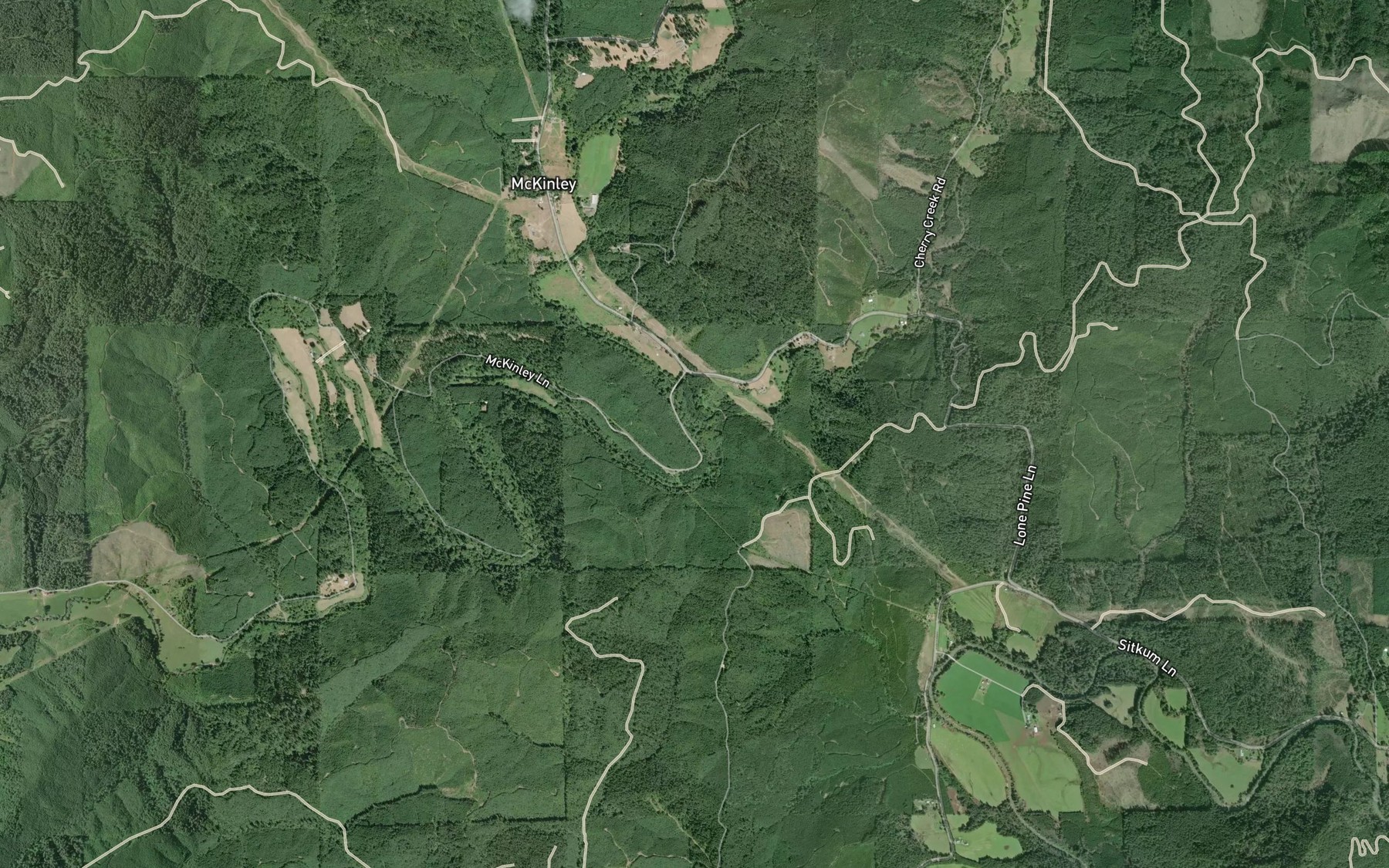 Satellite map of the Cherry Creek