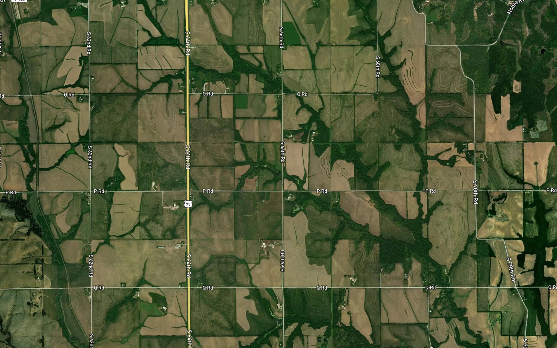 Satellite map of the Buffalo City Reservoir