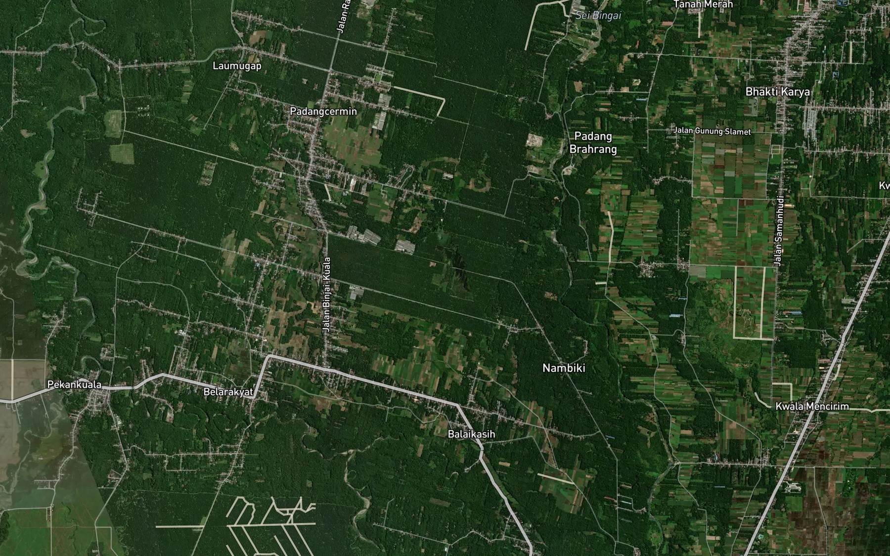Satellite map of the Sungai Batu