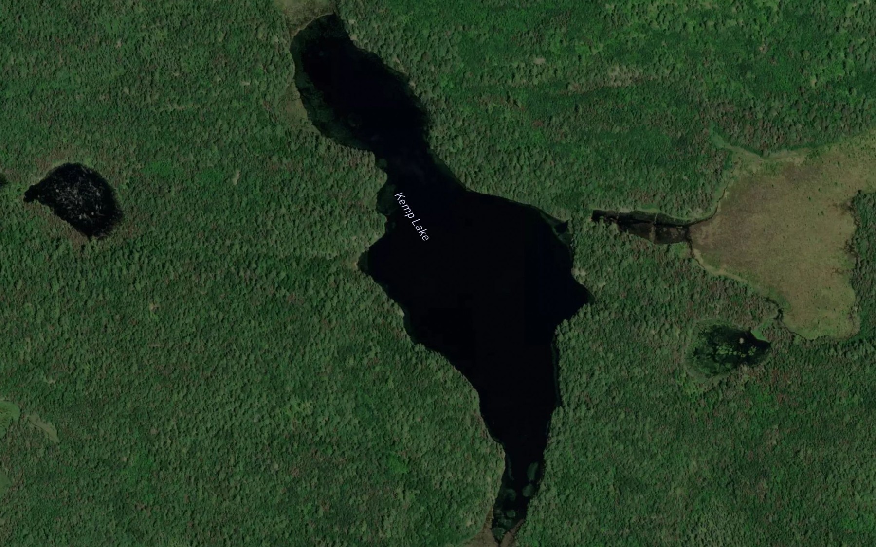 Satellite map of the Kemp Lake