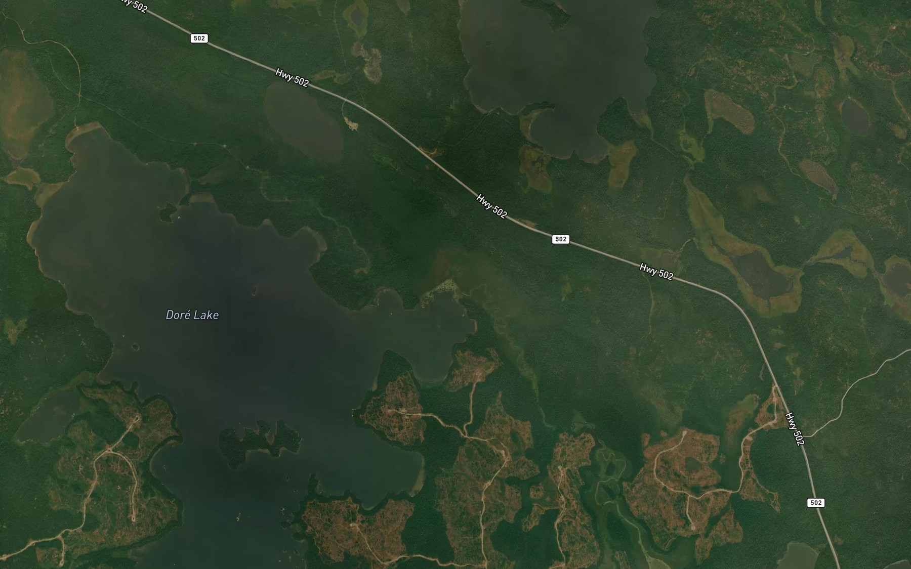 Satellite map of the Godson Creek