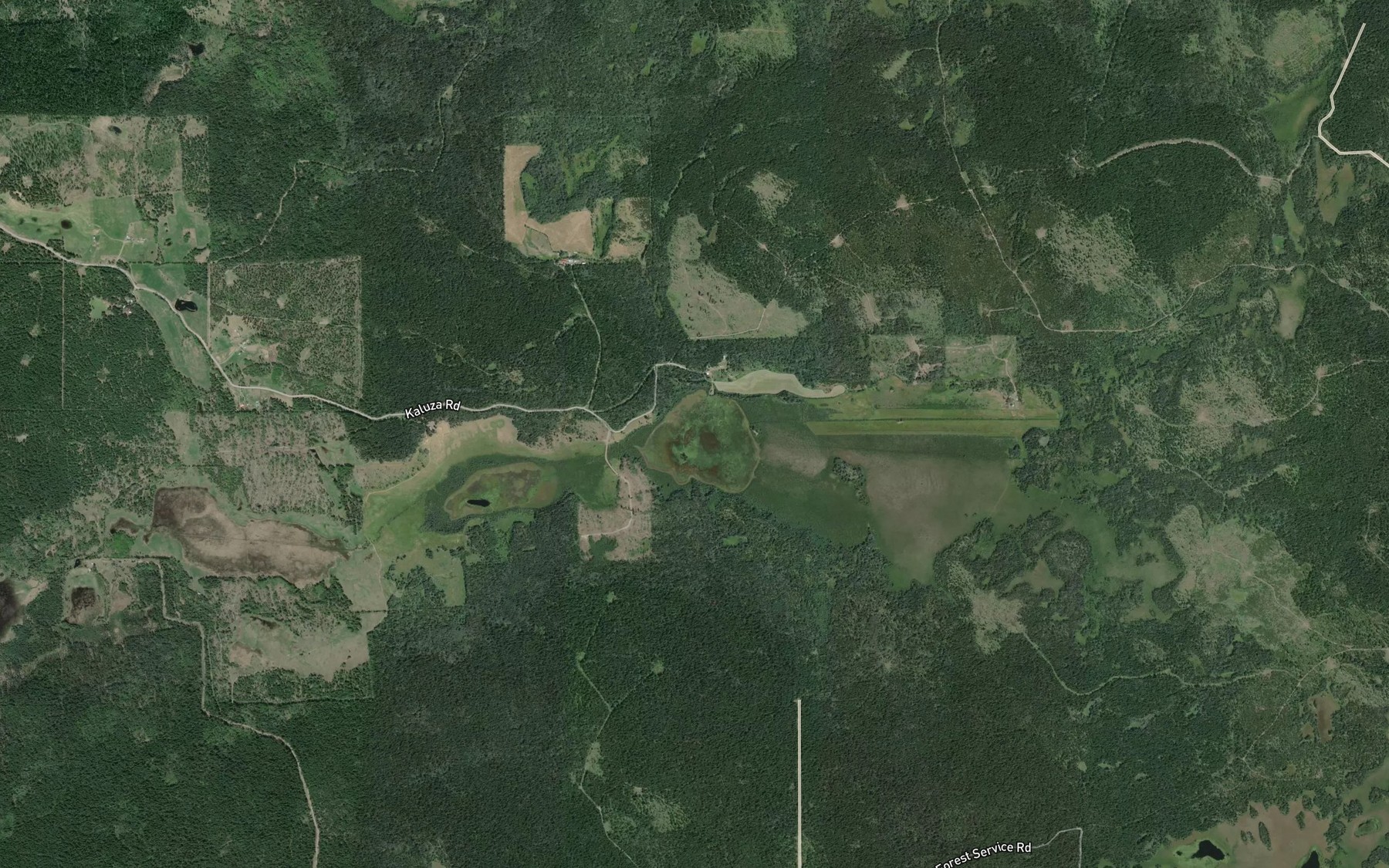 Satellite map of the Fiset Lake