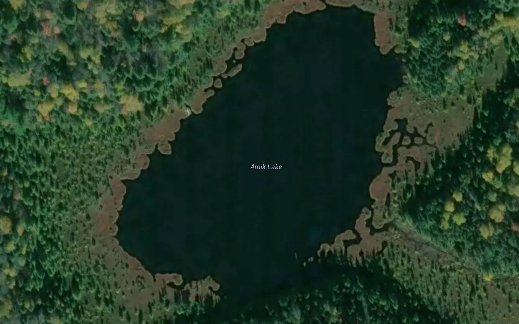 Satellite map of the Amik Lake