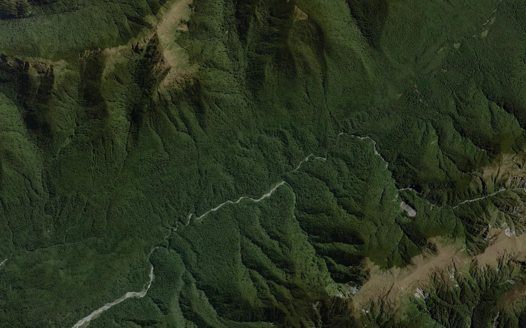 Satellite map of the Nancy River