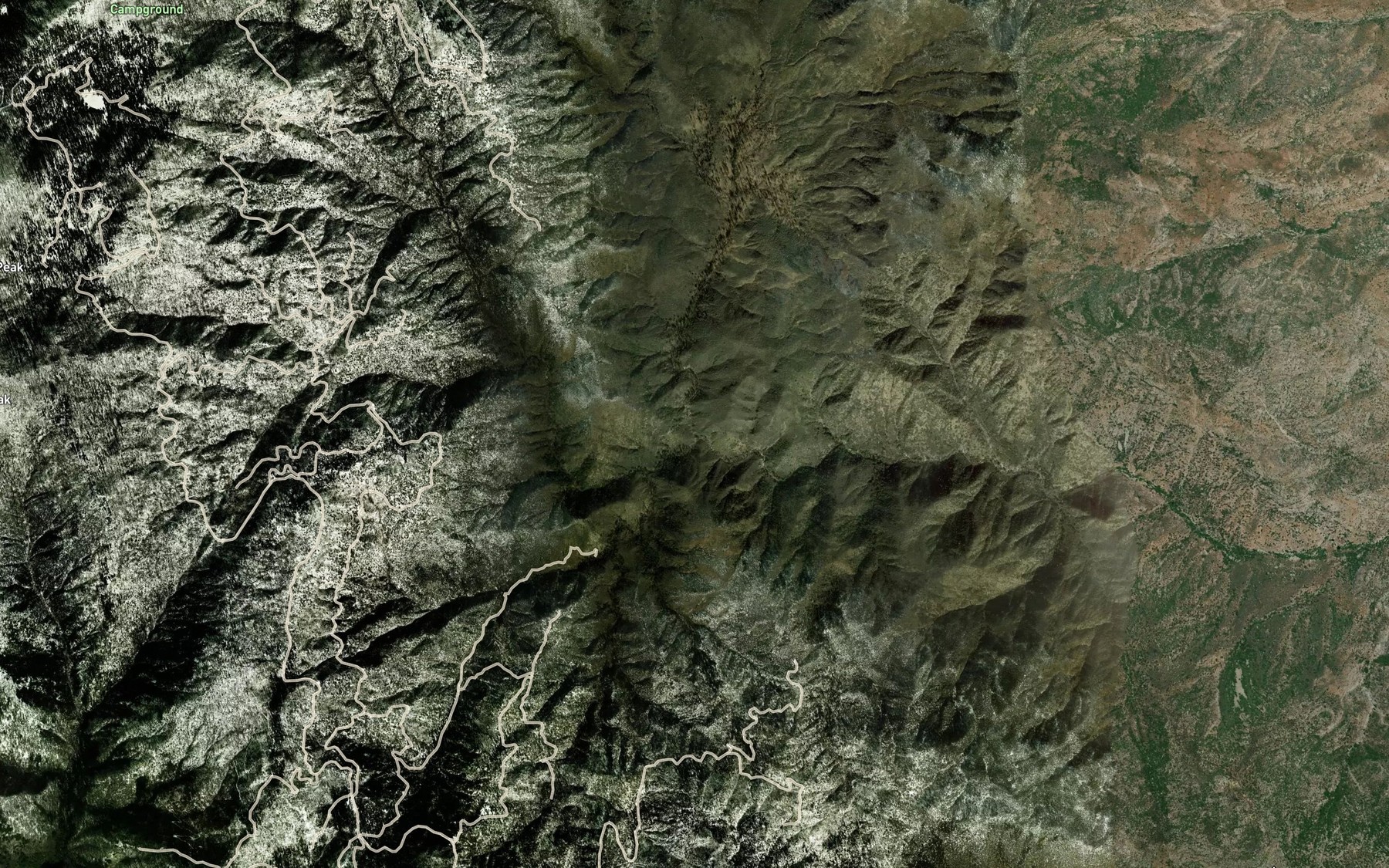 Satellite map of the Calf Creek