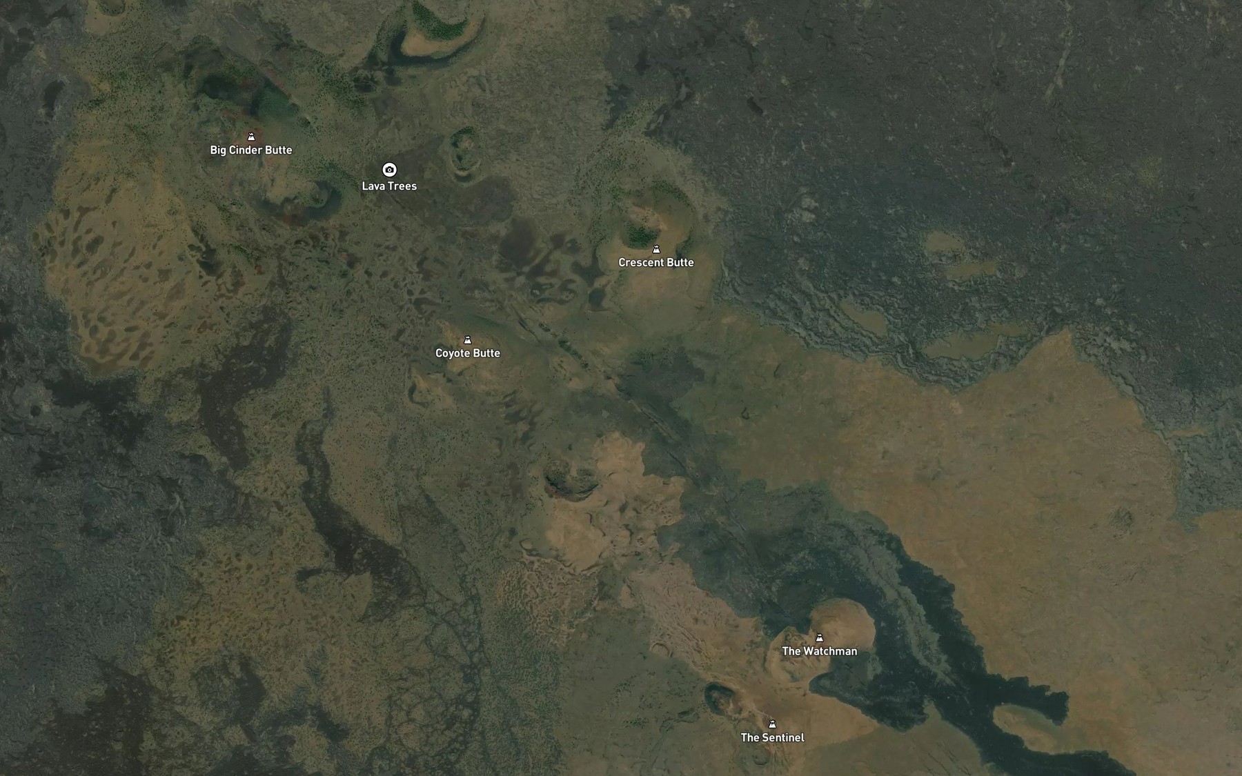 Satellite map of the Yellowjacket Waterhole