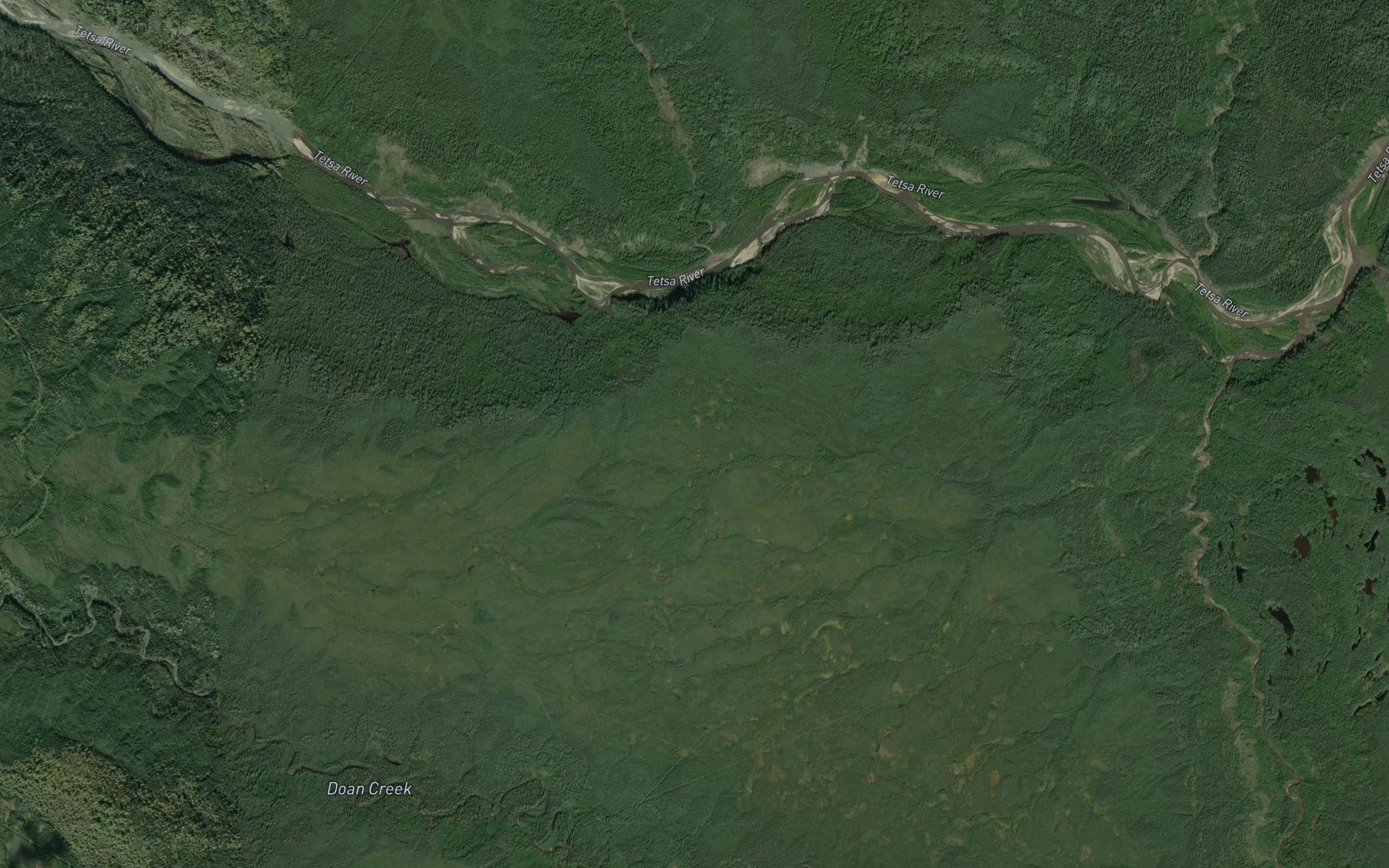 Satellite map of the Gardner Creek