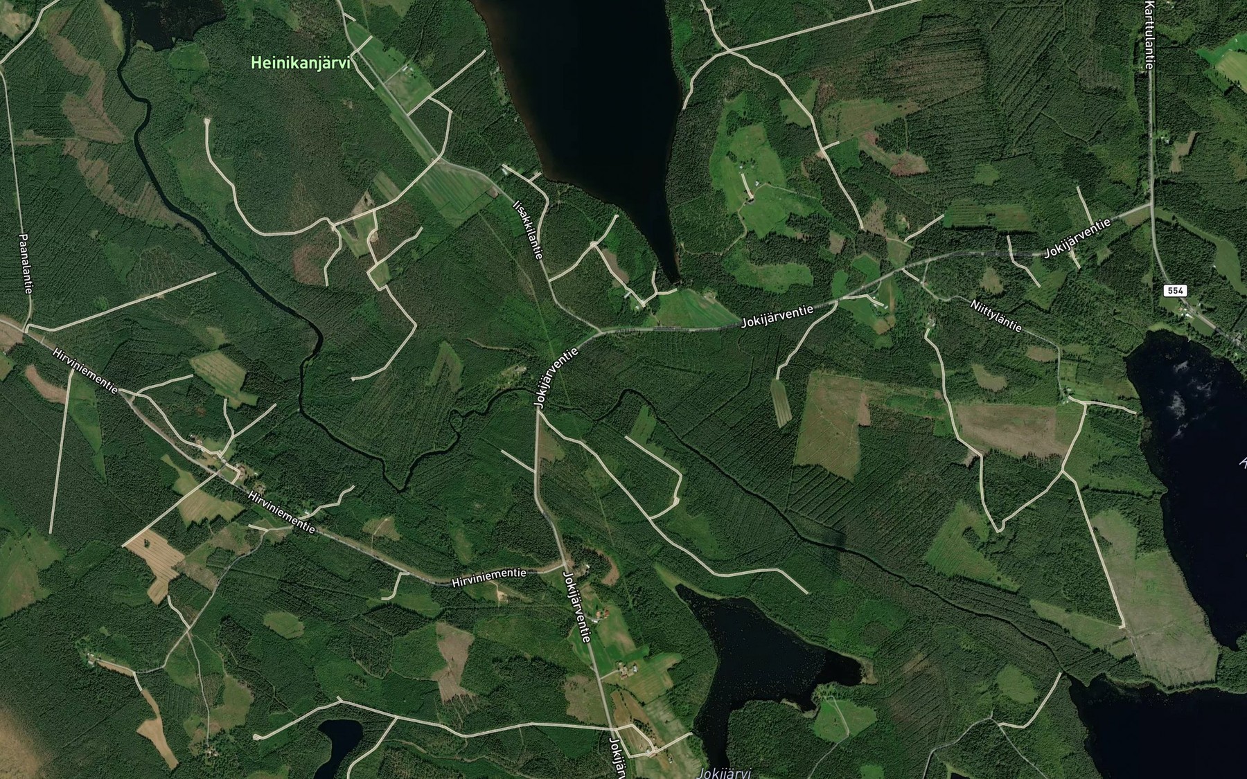 Satellite map of the Hullupuro