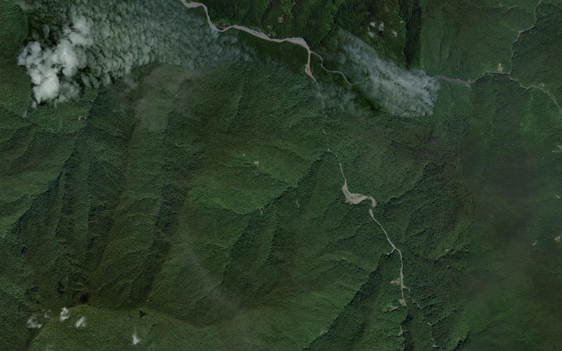 Satellite map of the Fak River
