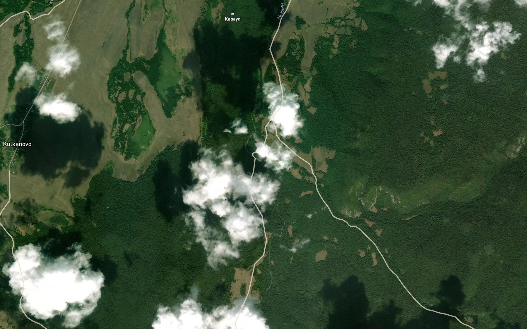 Satellite map of the Sikashta
