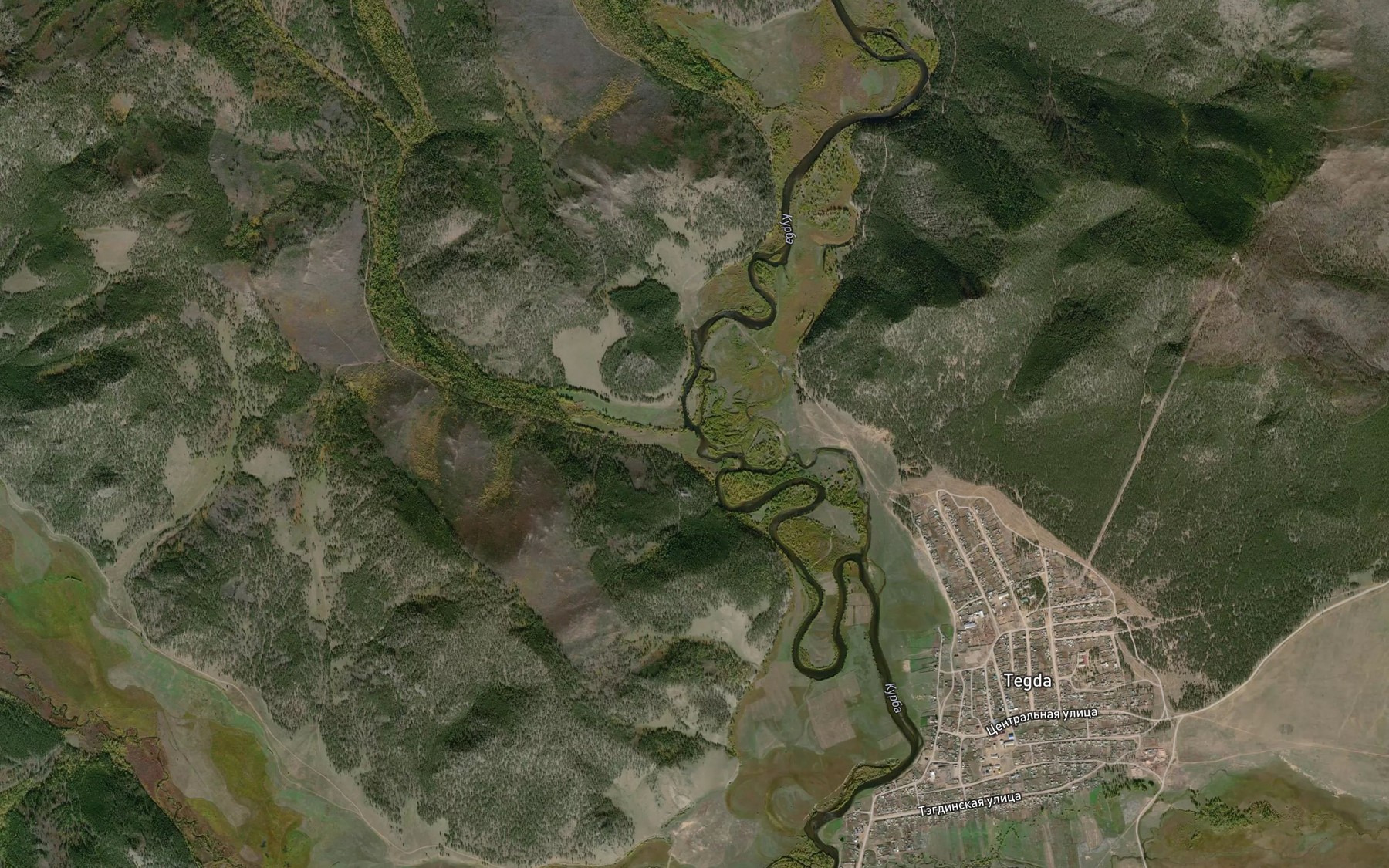 Satellite map of the Moygota