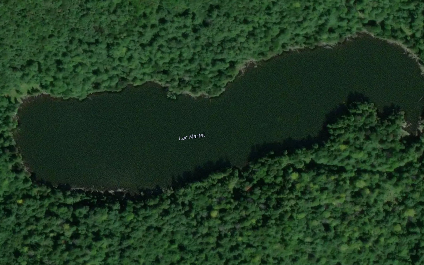 Satellite map of the Lac Martel