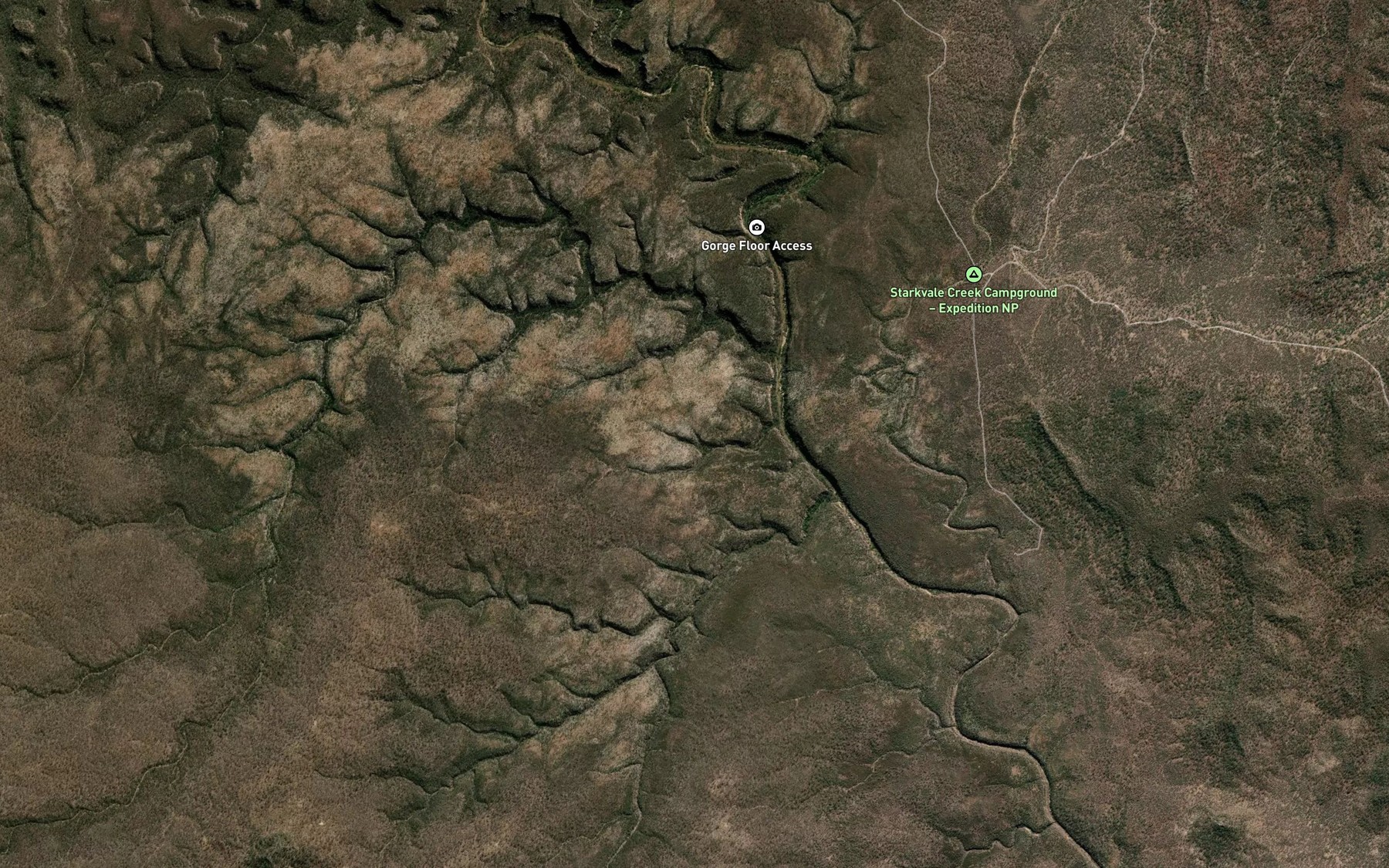 Satellite map of the Glenhaughton Creek