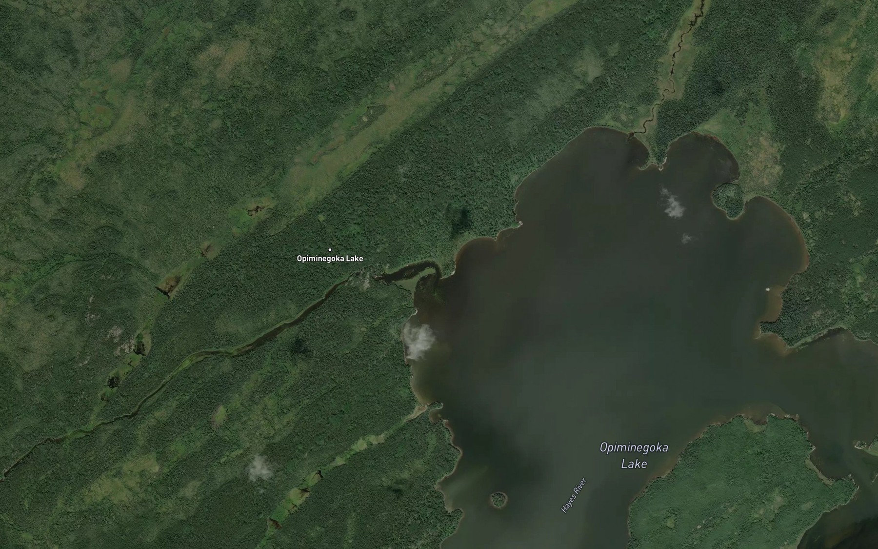 Satellite map of the Lawford River