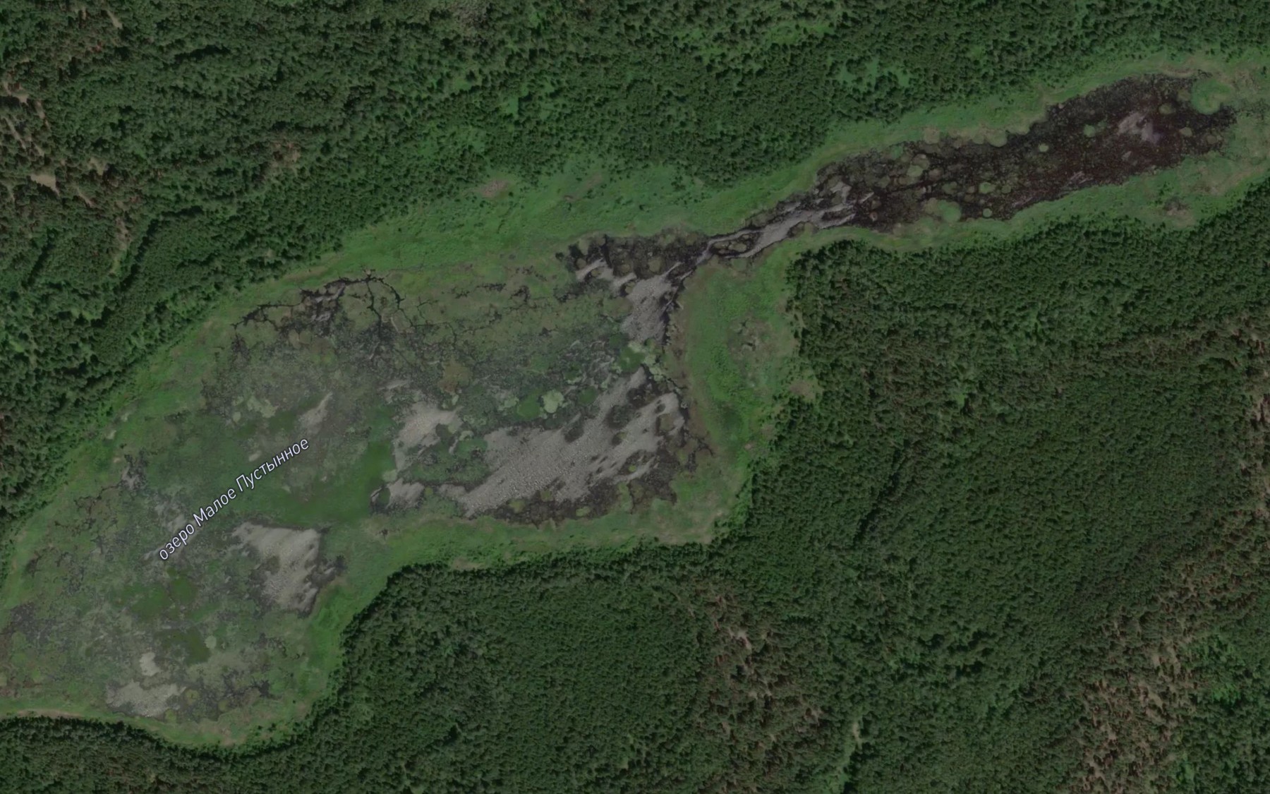 Satellite map of the Ozero Maloye Pustynnoye