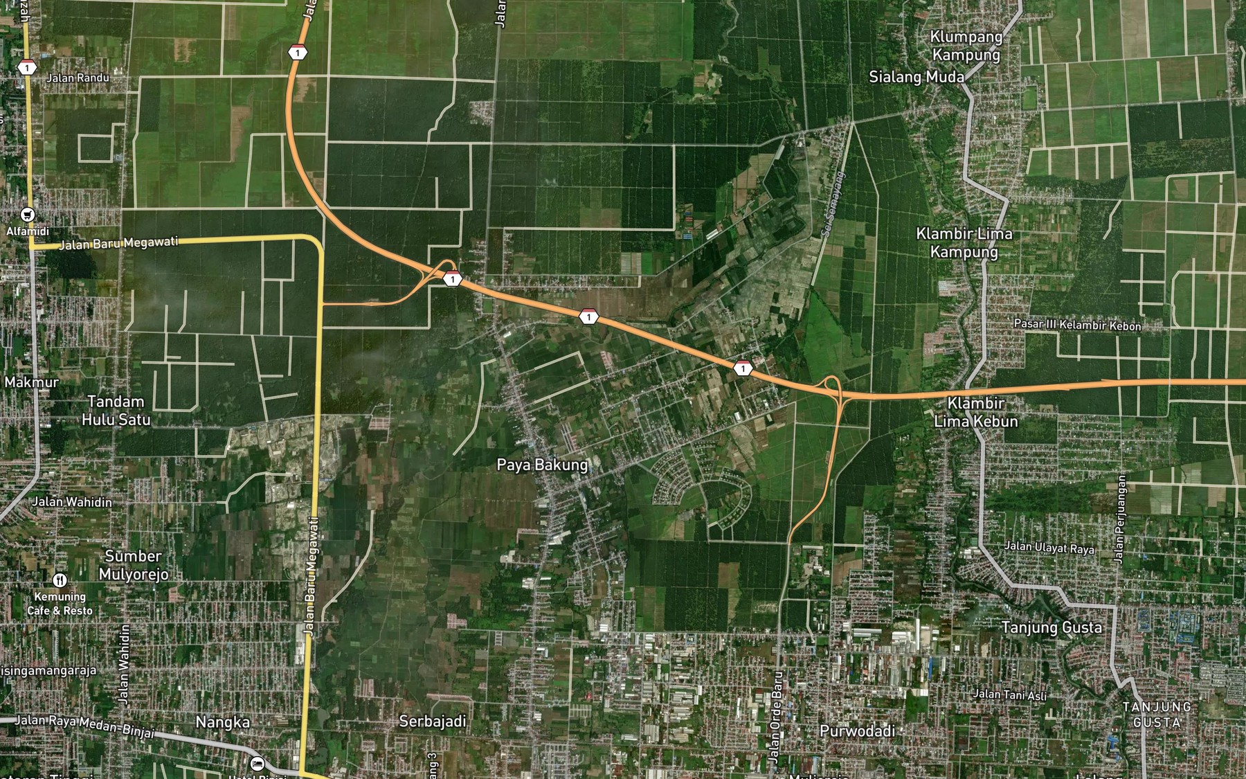 Satellite map of the Sei Glugur